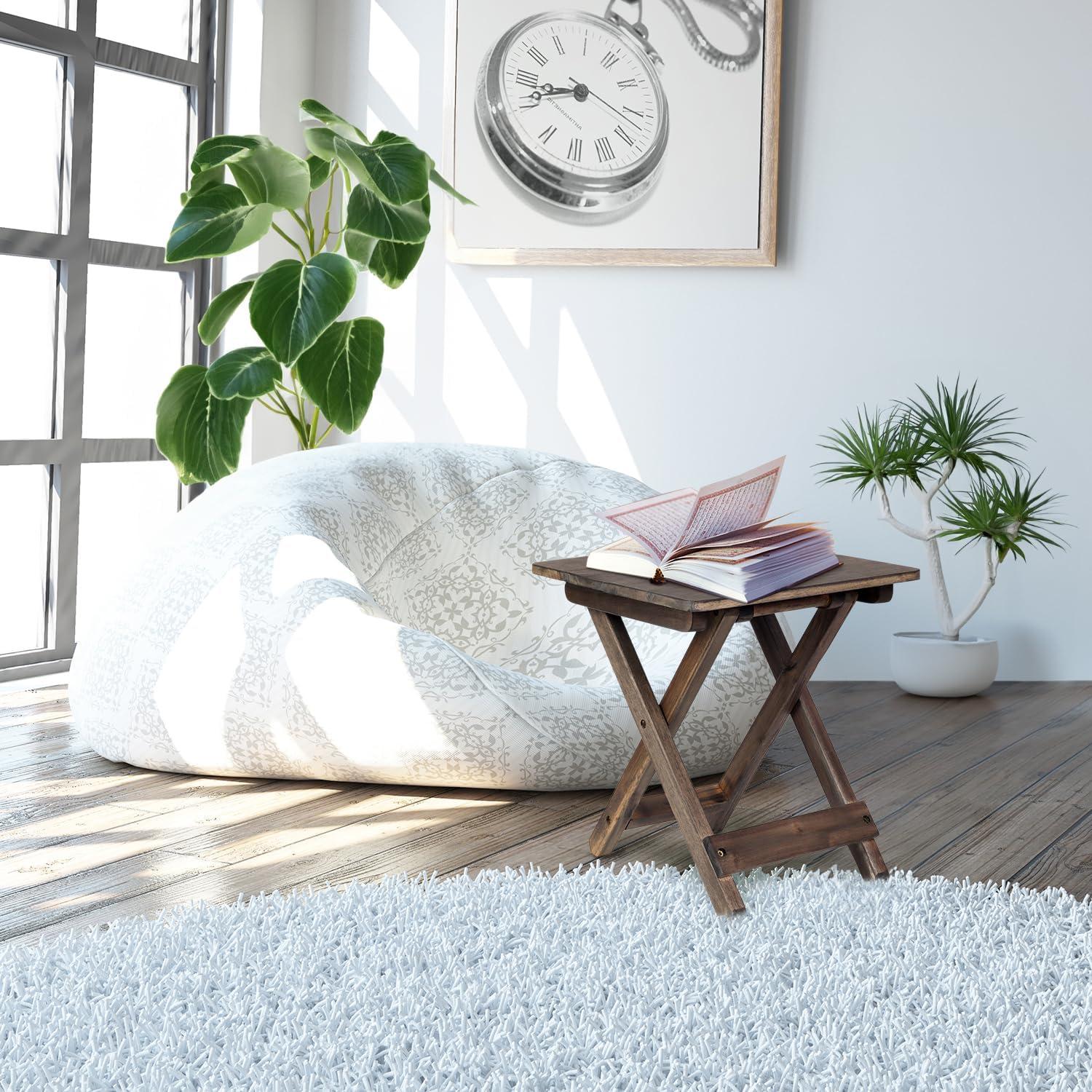 Mesa Lateral Plegable DAXULY de Madera Acacia 32.5 cm