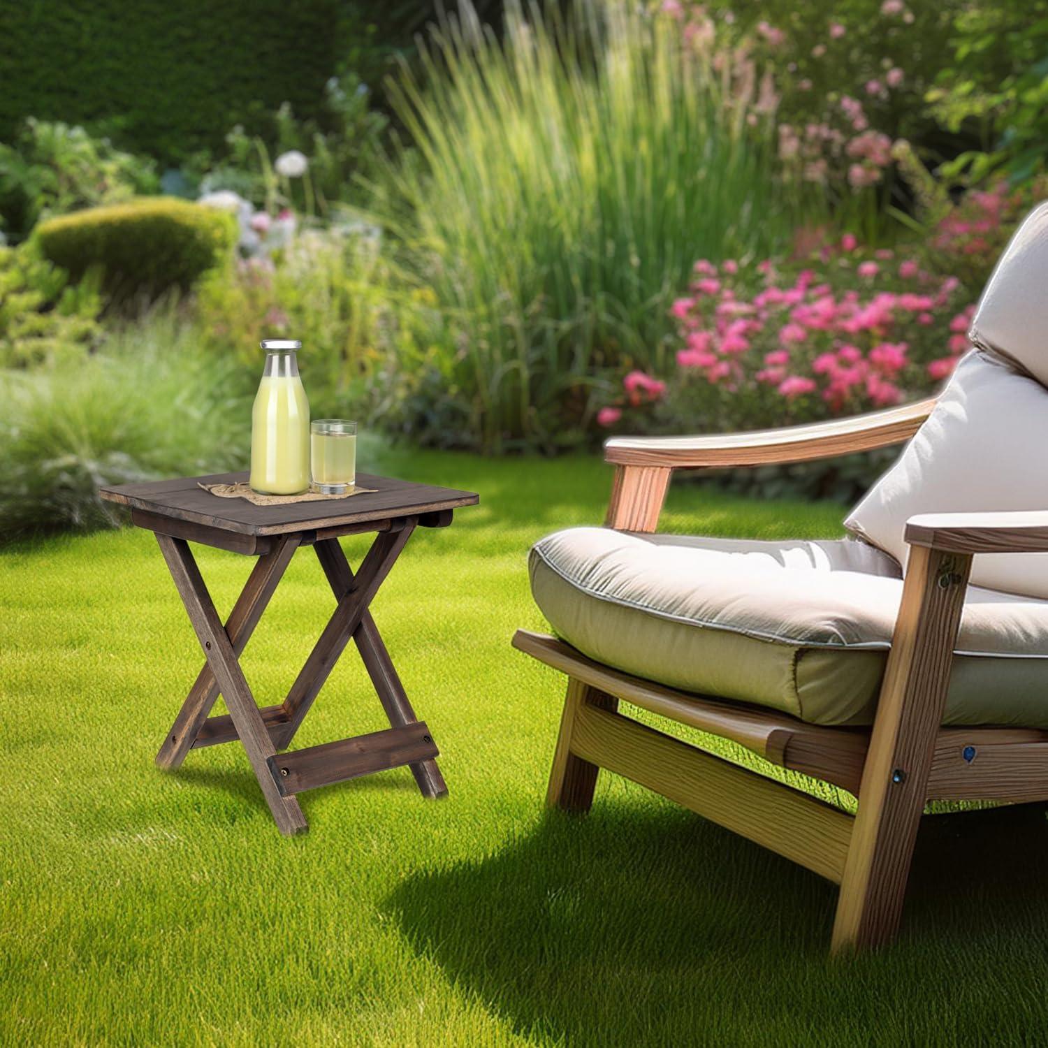 Mesa Lateral Plegable DAXULY de Madera Acacia 32.5 cm