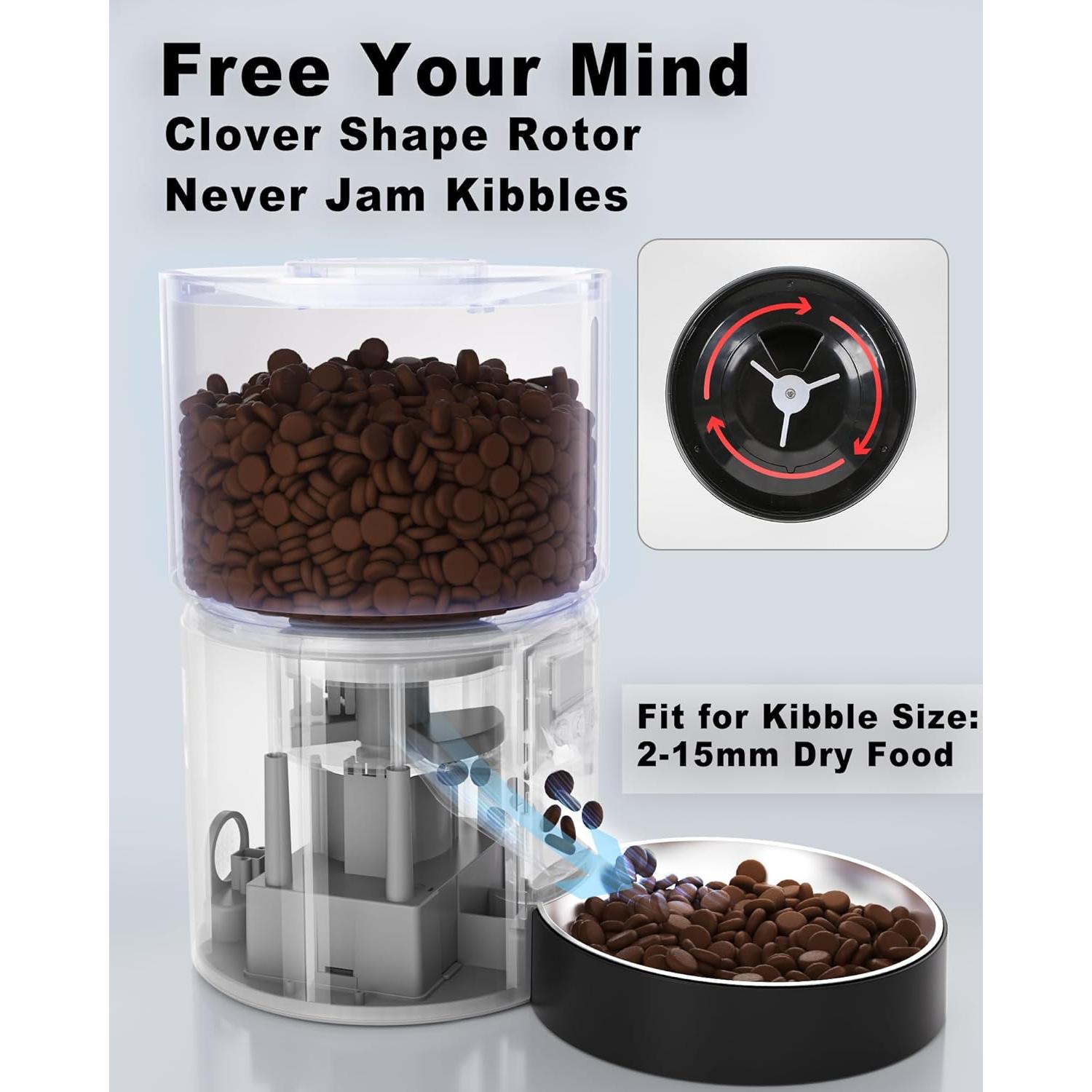 Comedero Automático Miaosical 5.2L Acero Inoxidable Negro