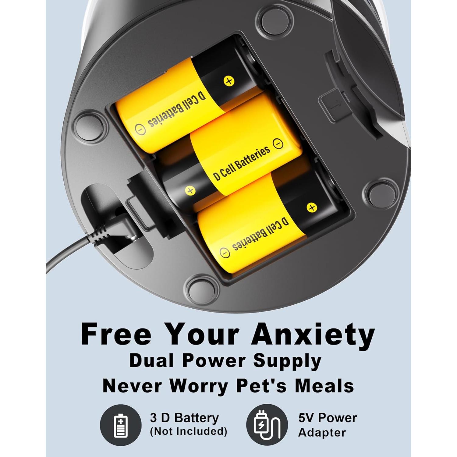 Comedero Automático Miaosical 5.2L Acero Inoxidable Negro