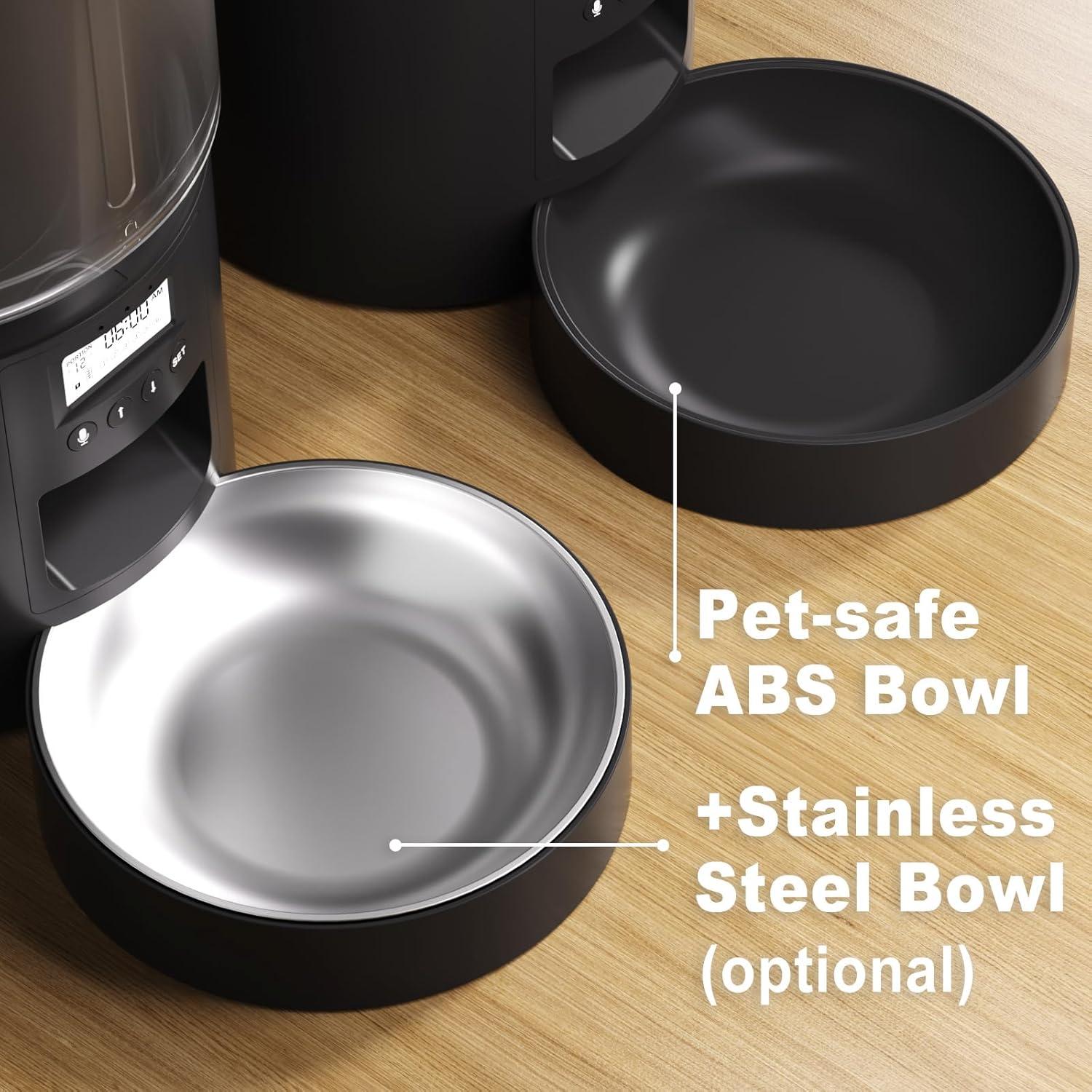 Comedero Automático Miaosical 5.2L Acero Inoxidable Negro