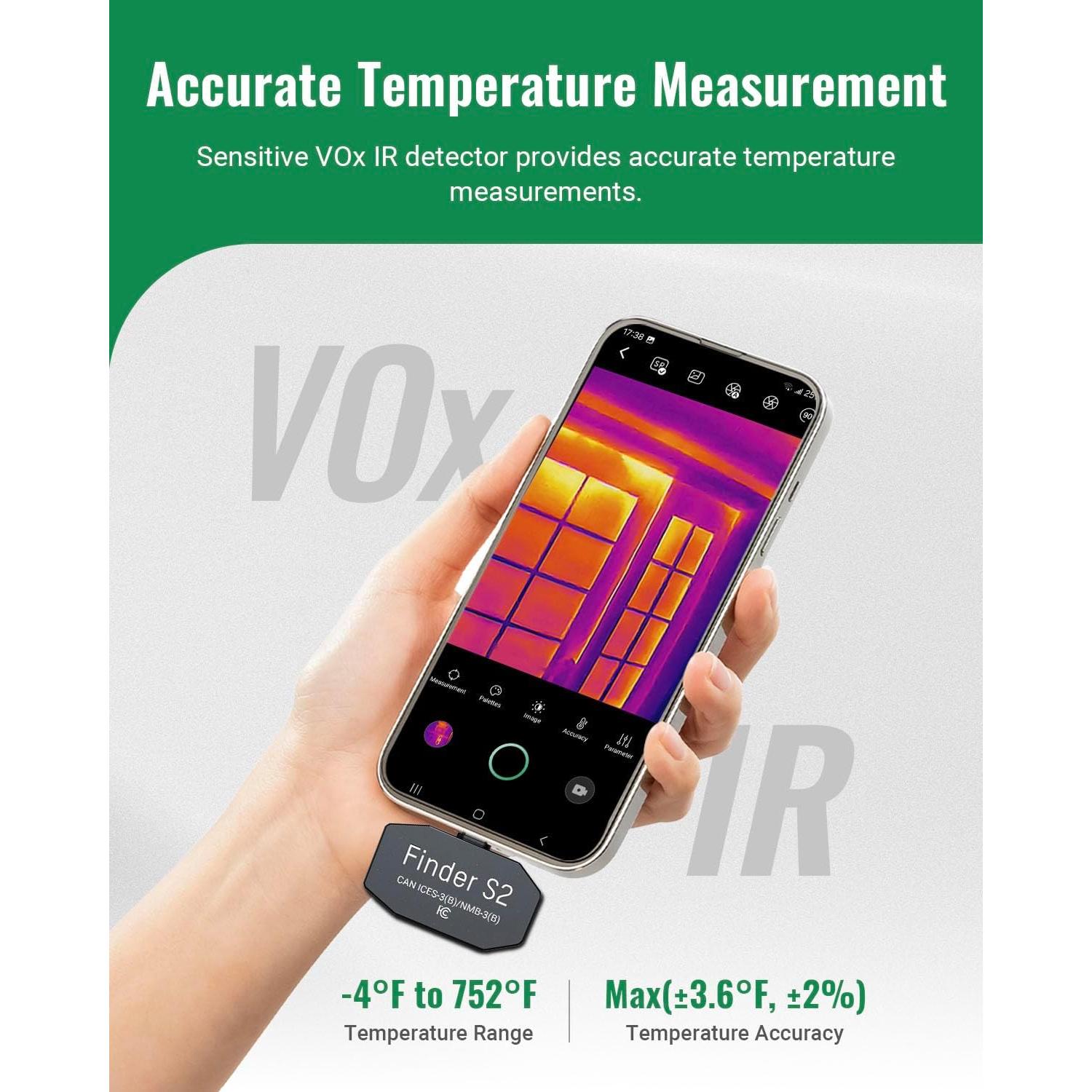 Cámara Térmica HSFTOOLS Finder S2 512x384 USB-C Android