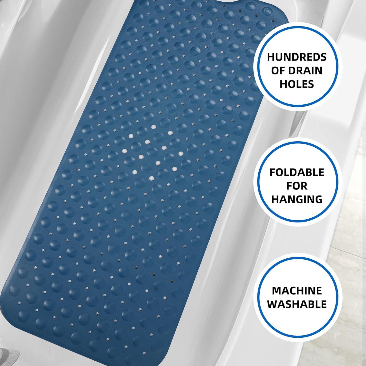 Alfombra de Baño Antideslizante ZHICHENG 99x41cm Azul