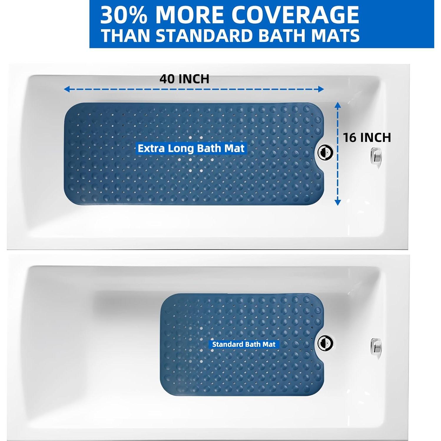 Alfombra de Baño Antideslizante ZHICHENG 99x41cm Azul