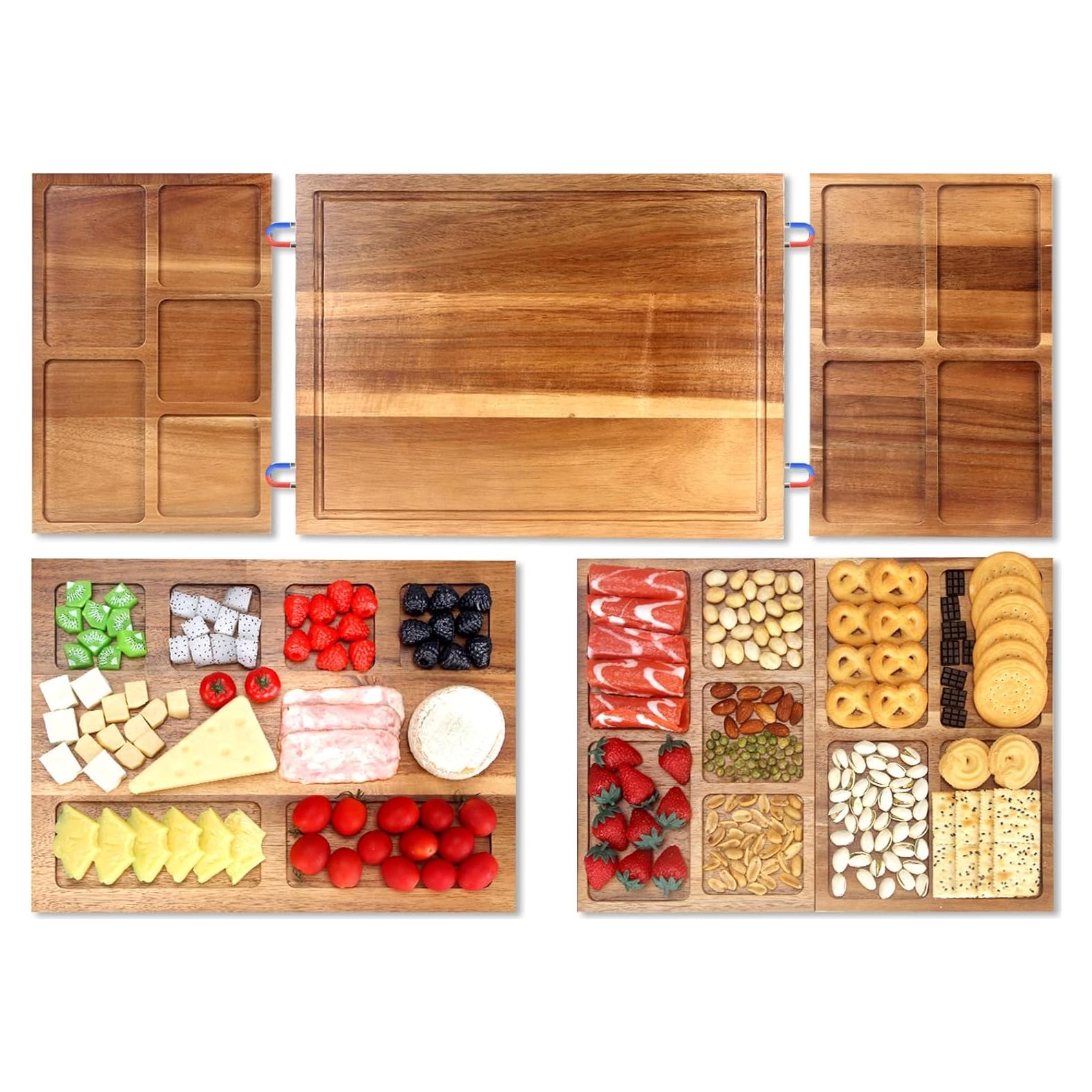 Tabla de Charcutería de Madera de Acacia Hilislog 81.28x30.48cm