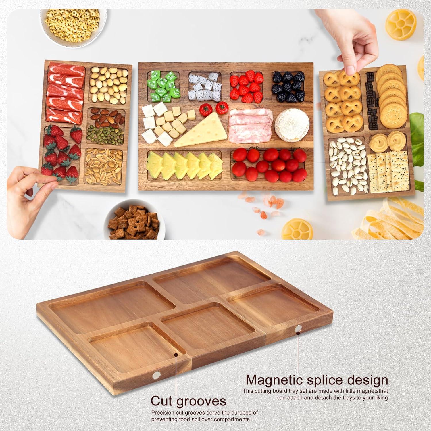 Tabla de Charcutería de Madera de Acacia Hilislog 81.28x30.48cm