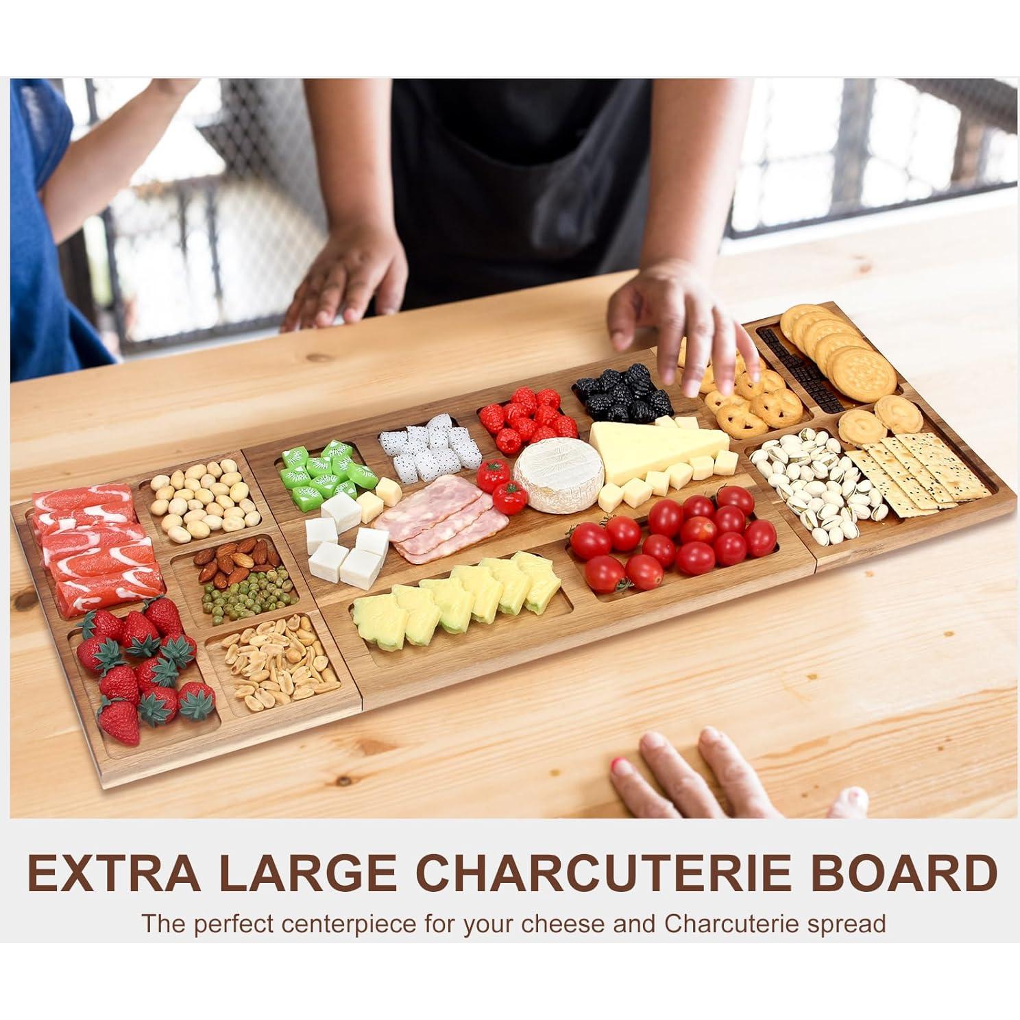 Tabla de Charcutería de Madera de Acacia Hilislog 81.28x30.48cm