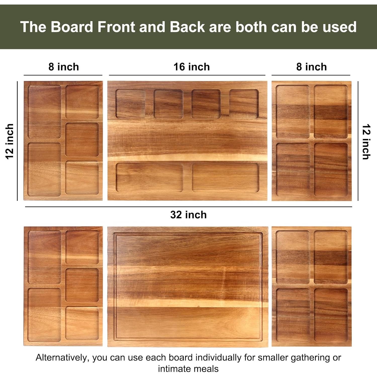 Tabla de Charcutería de Madera de Acacia Hilislog 81.28x30.48cm