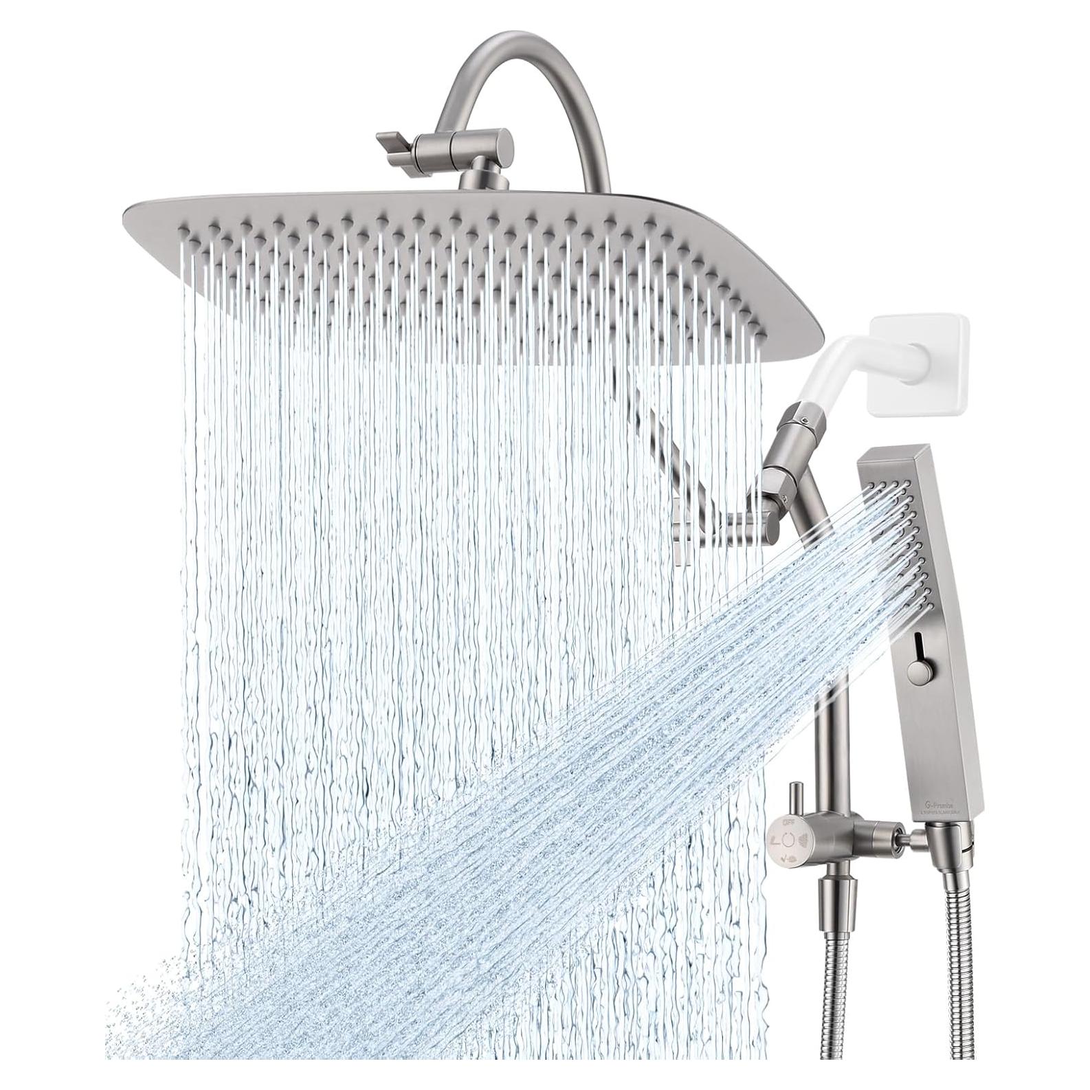 Cabezal de Ducha G-Promise 30.48 cm Metal Niquelado 4 Modos