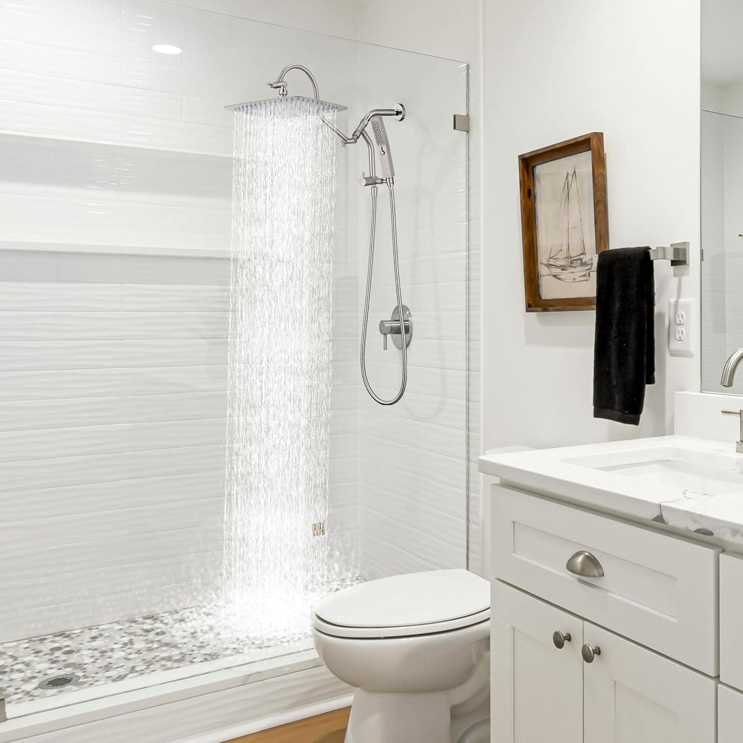 Cabezal de Ducha G-Promise 30.48 cm Metal Niquelado 4 Modos