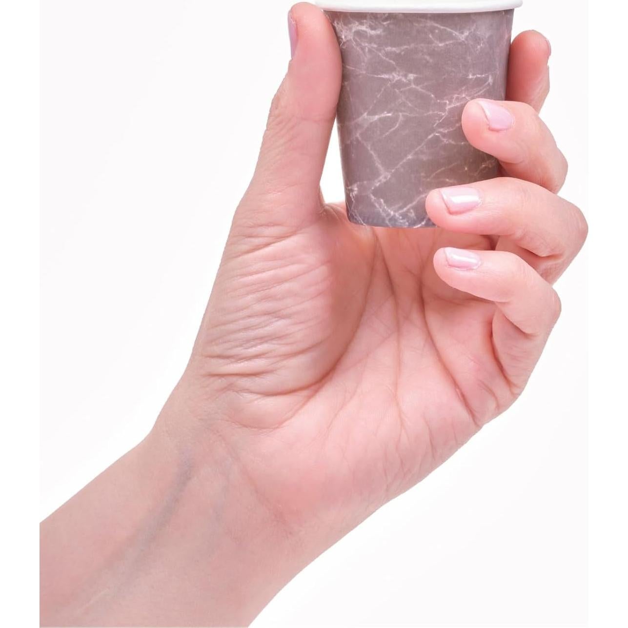 Juvale Set de 600 Vasos de Papel Desechables 3 oz Mármol