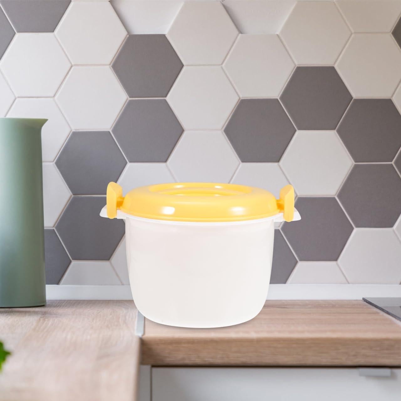 Cocinero de Arroz Unomor Microondas 18cm Amarillo Plástico