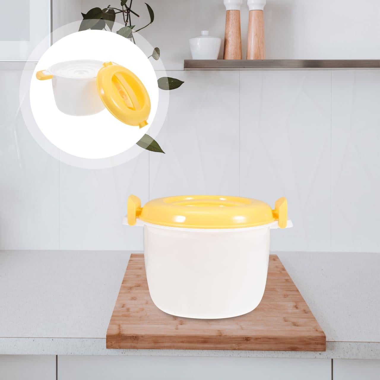 Cocinero de Arroz Unomor Microondas 18cm Amarillo Plástico