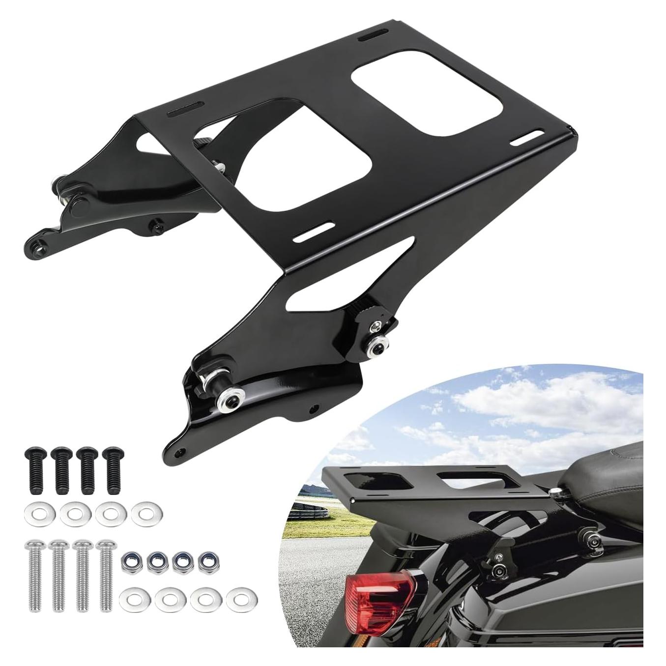 Soporte de Maletero Trasero AUFER para Touring 2014-2024 Negro