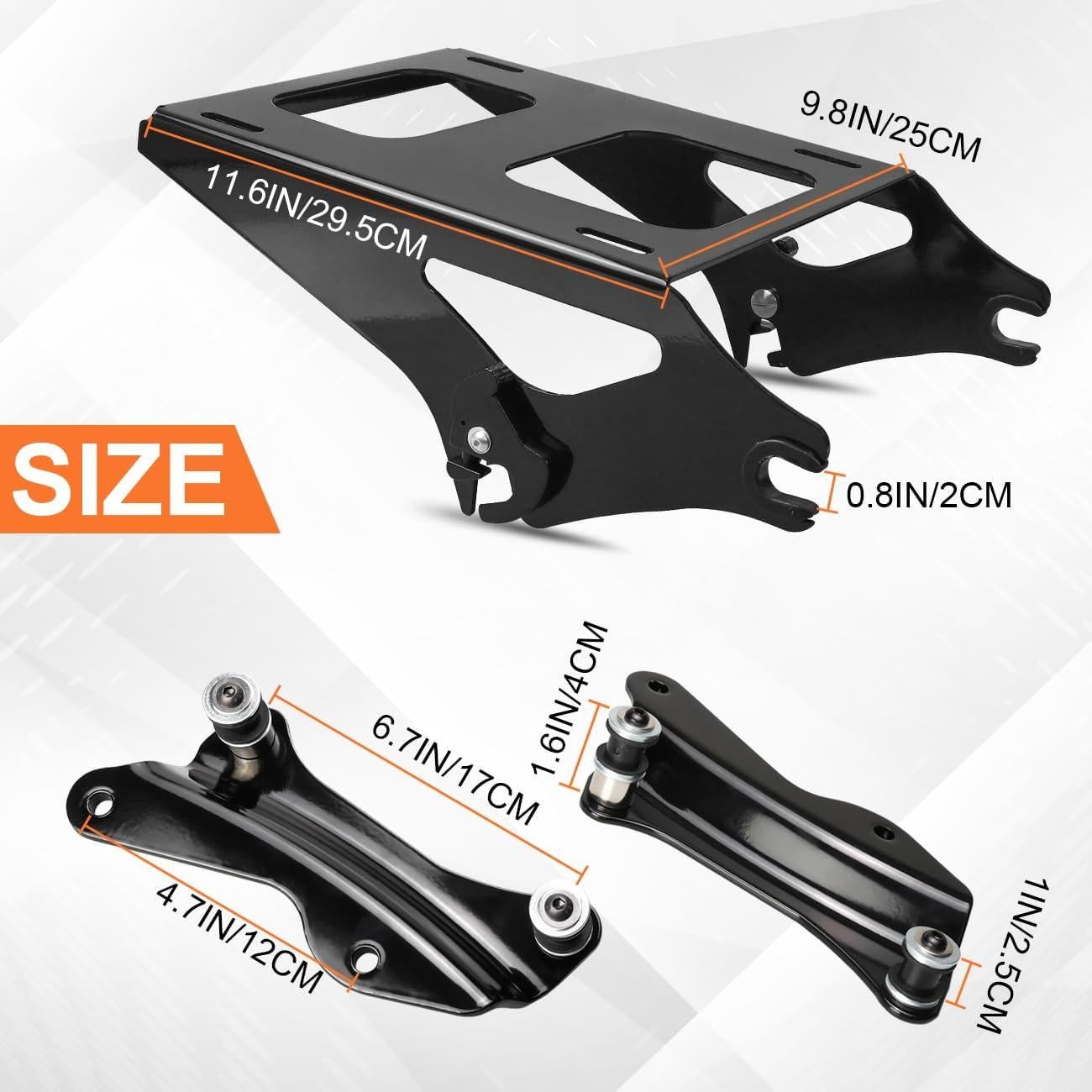 Soporte de Maletero Trasero AUFER para Touring 2014-2024 Negro