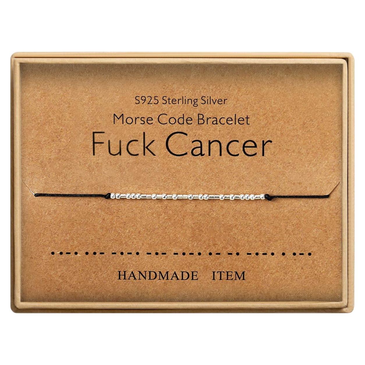 Pulsera KGBNCIE en Código Morse para Mujeres - F**k Cancer