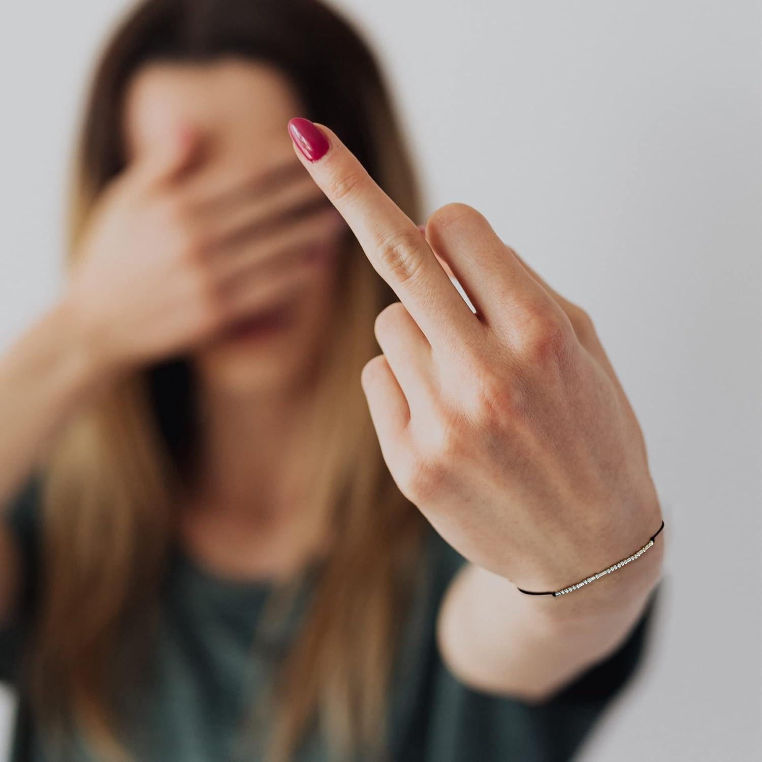 Pulsera KGBNCIE en Código Morse para Mujeres - F**k Cancer