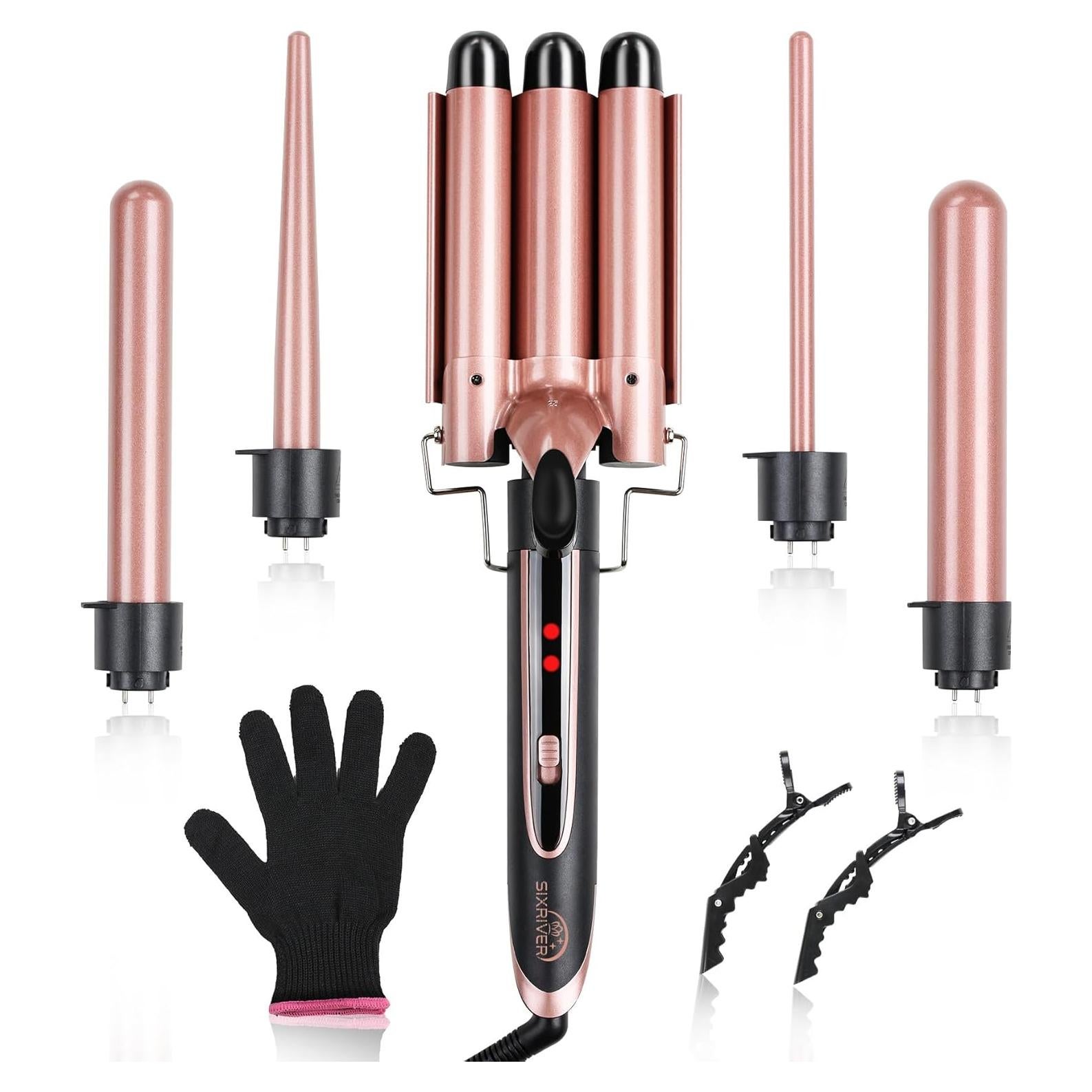 Rizador de Cabello 5 en 1 Sixriver con Barriles Intercambiables