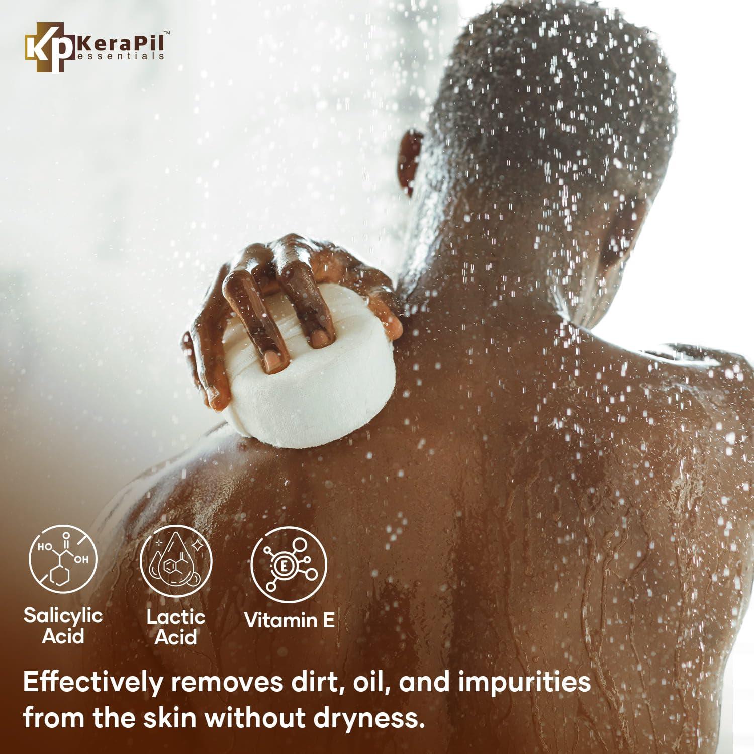 Gel de Ducha Exfoliante KERAPIL 473 ml - Coco y Vainilla