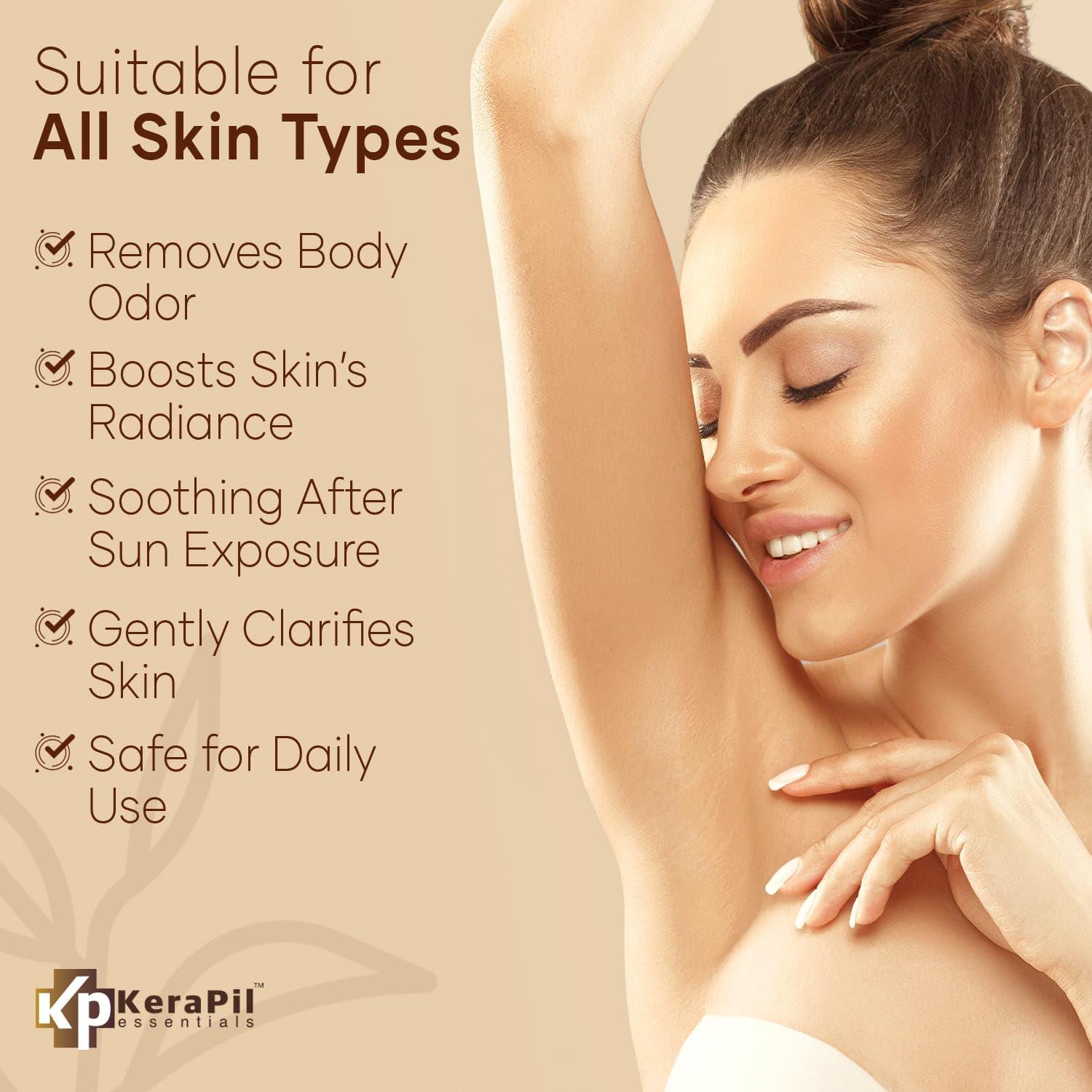 Gel de Ducha Exfoliante KERAPIL 473 ml - Coco y Vainilla