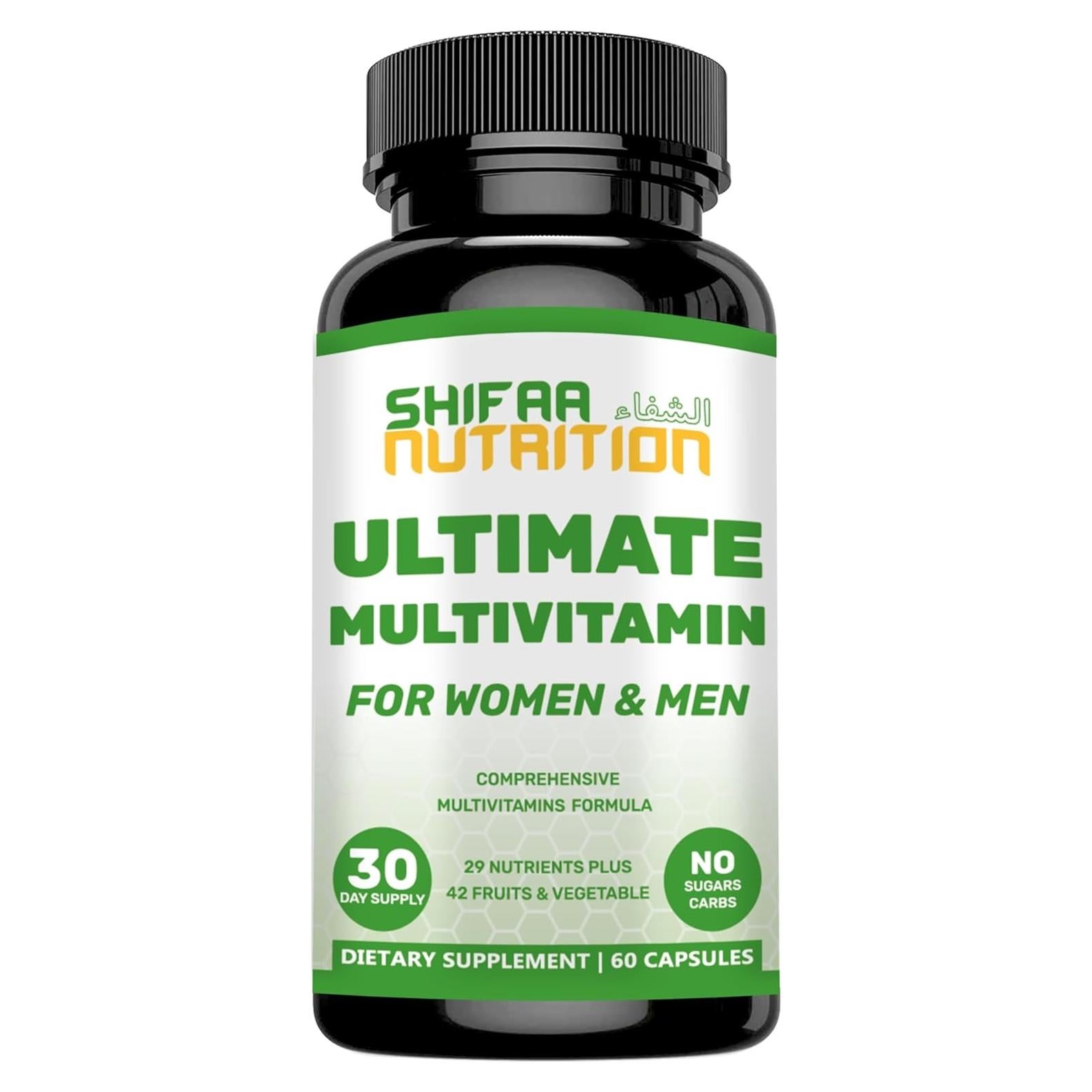 Multivitaminas Halal SHIFAA NUTRITION 60 Cápsulas 30 Porciones