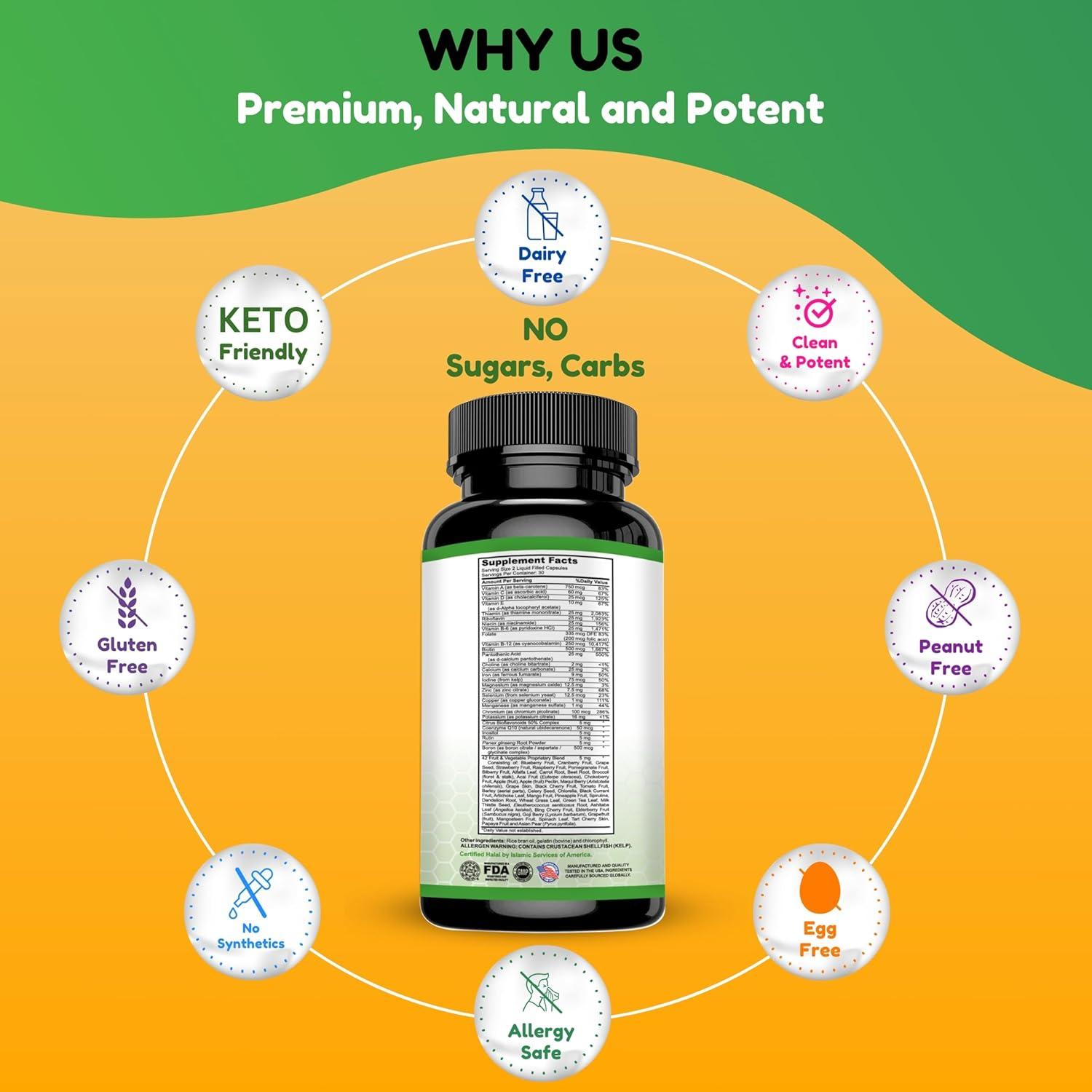 Multivitaminas Halal SHIFAA NUTRITION 60 Cápsulas 30 Porciones