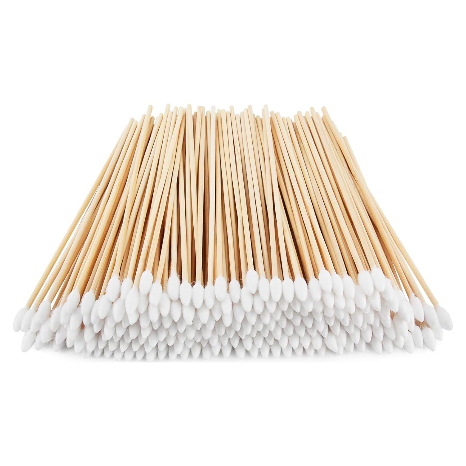 Hisopos de Algodón de Bambú 200 Unidades 15 cm para Maquillaje