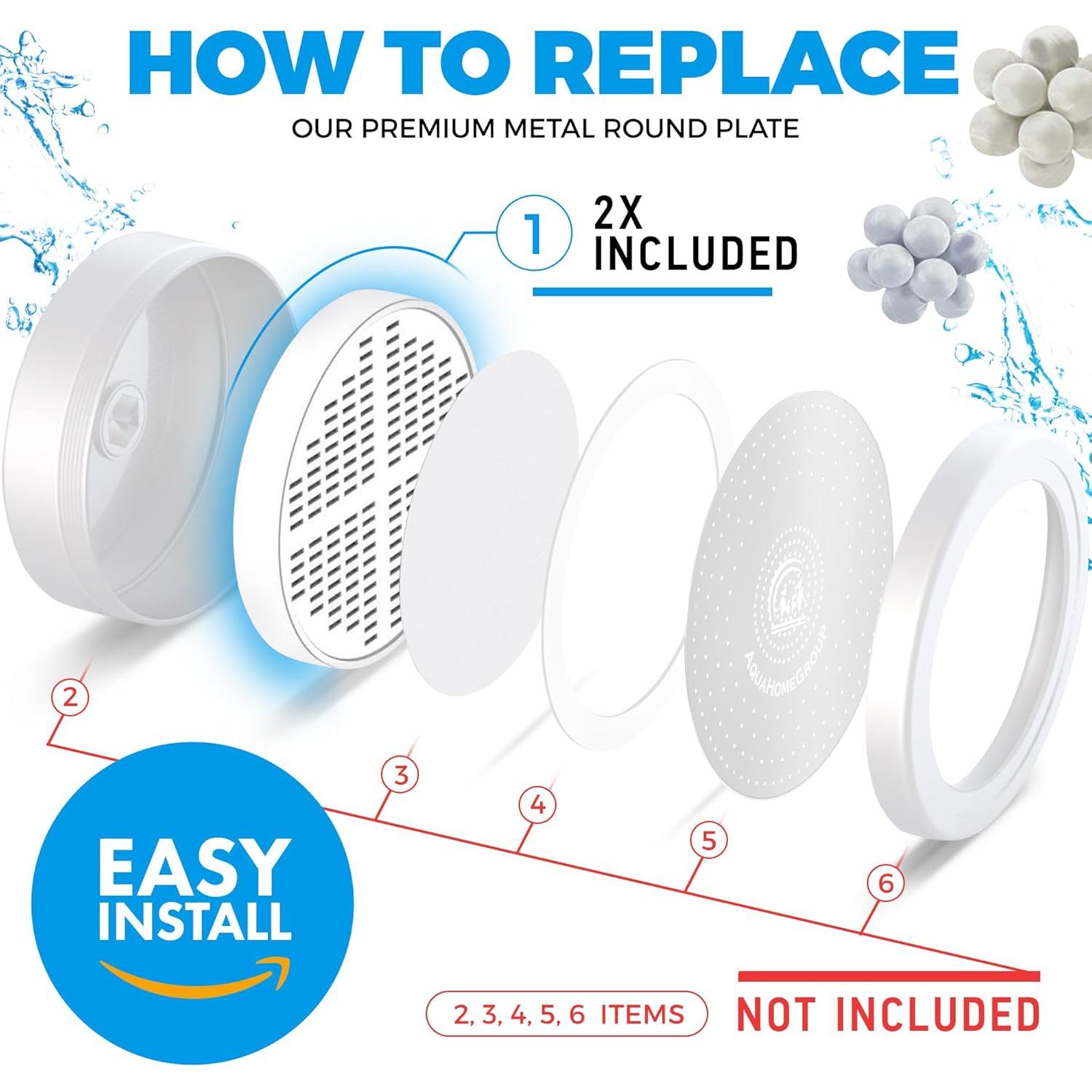 Cartucho Filtro de Ducha AquaHomeGroup Vitamina C E A - 2 Unidades