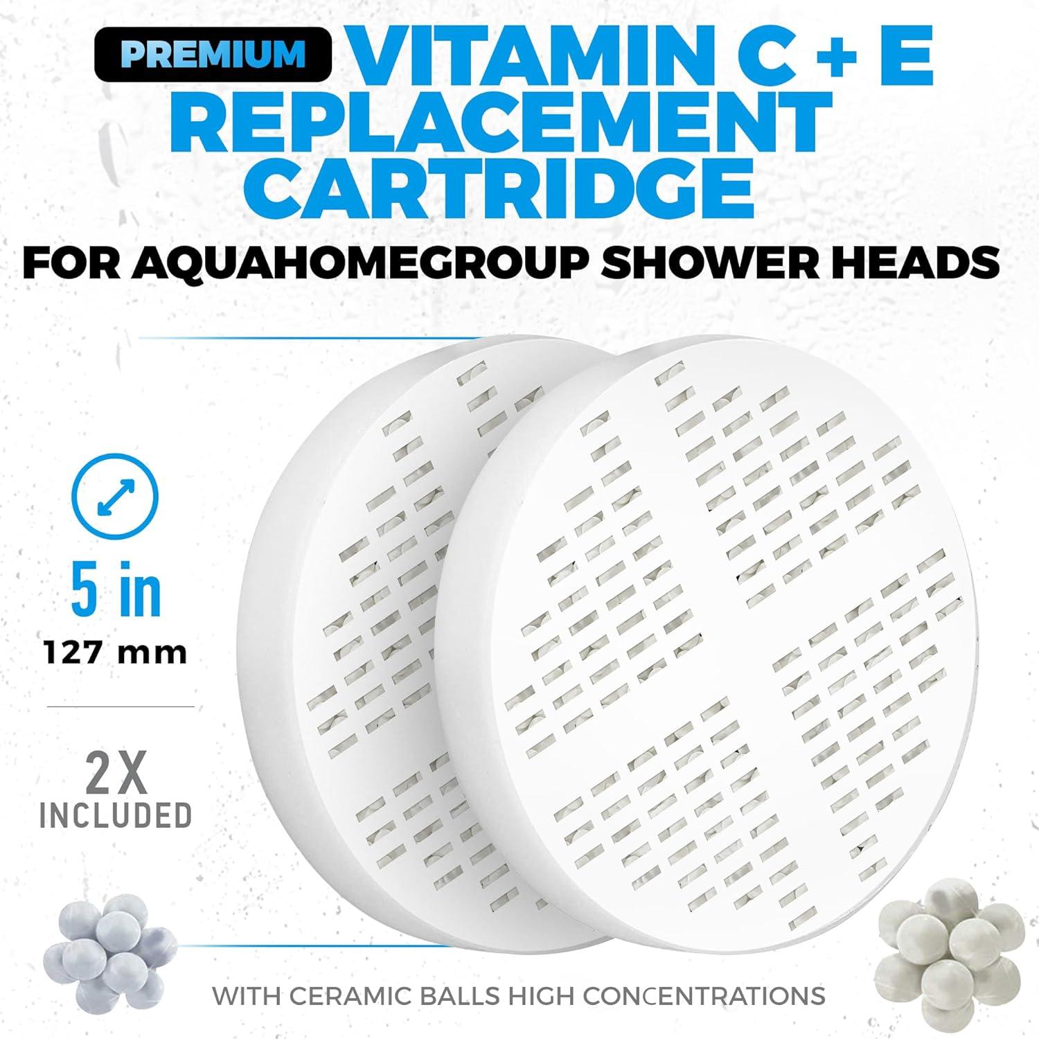 Cartucho Filtro de Ducha AquaHomeGroup Vitamina C E A - 2 Unidades