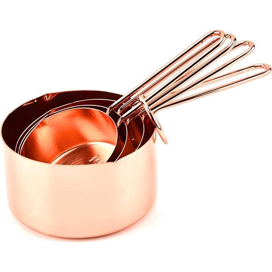 Juego de Tazas y Cucharas Medidoras Acero Inoxidable KAISHANE