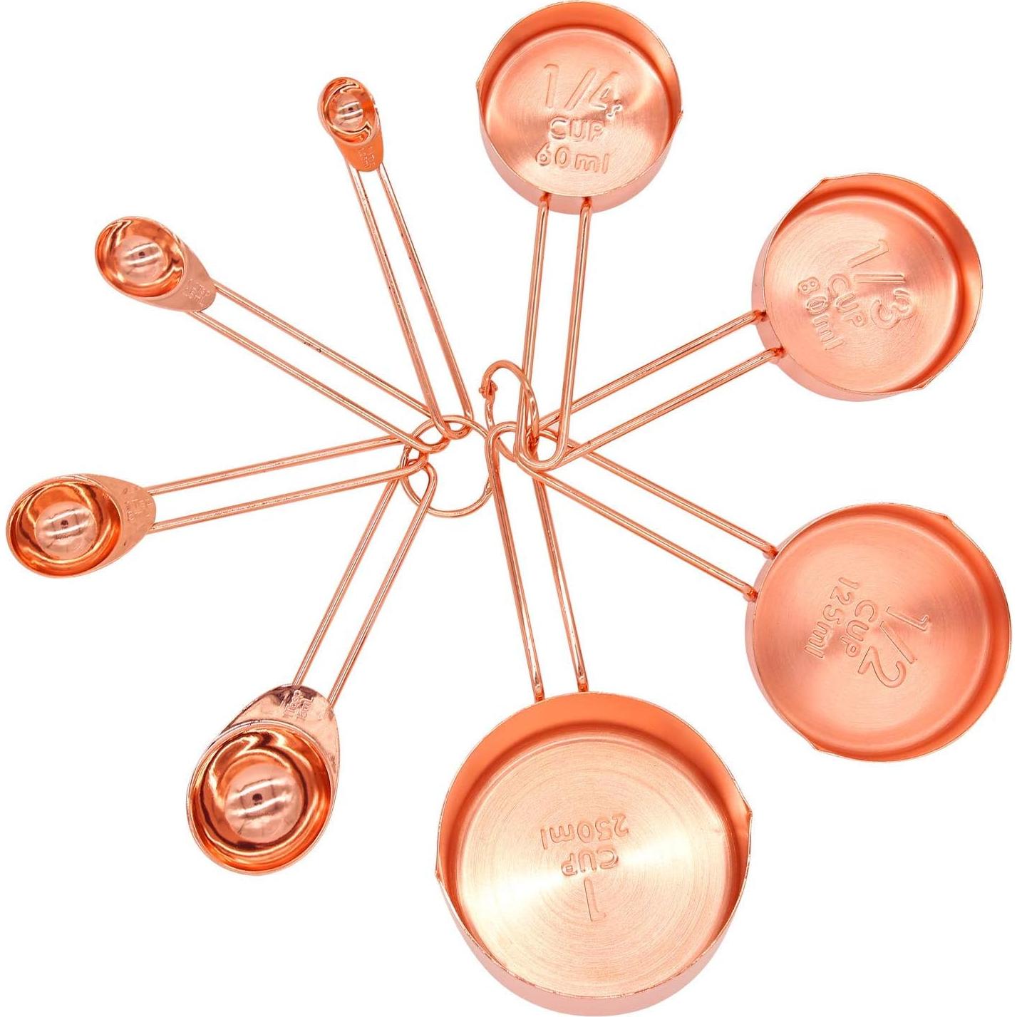 Juego de Tazas y Cucharas Medidoras Acero Inoxidable KAISHANE