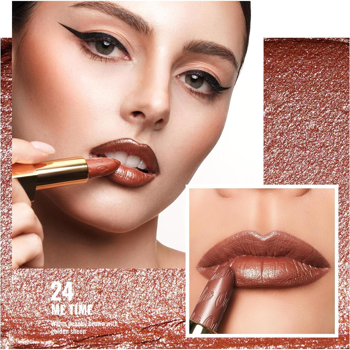 Conjunto Labial y Delineador Oulac 3PCS Vegano Hidratante