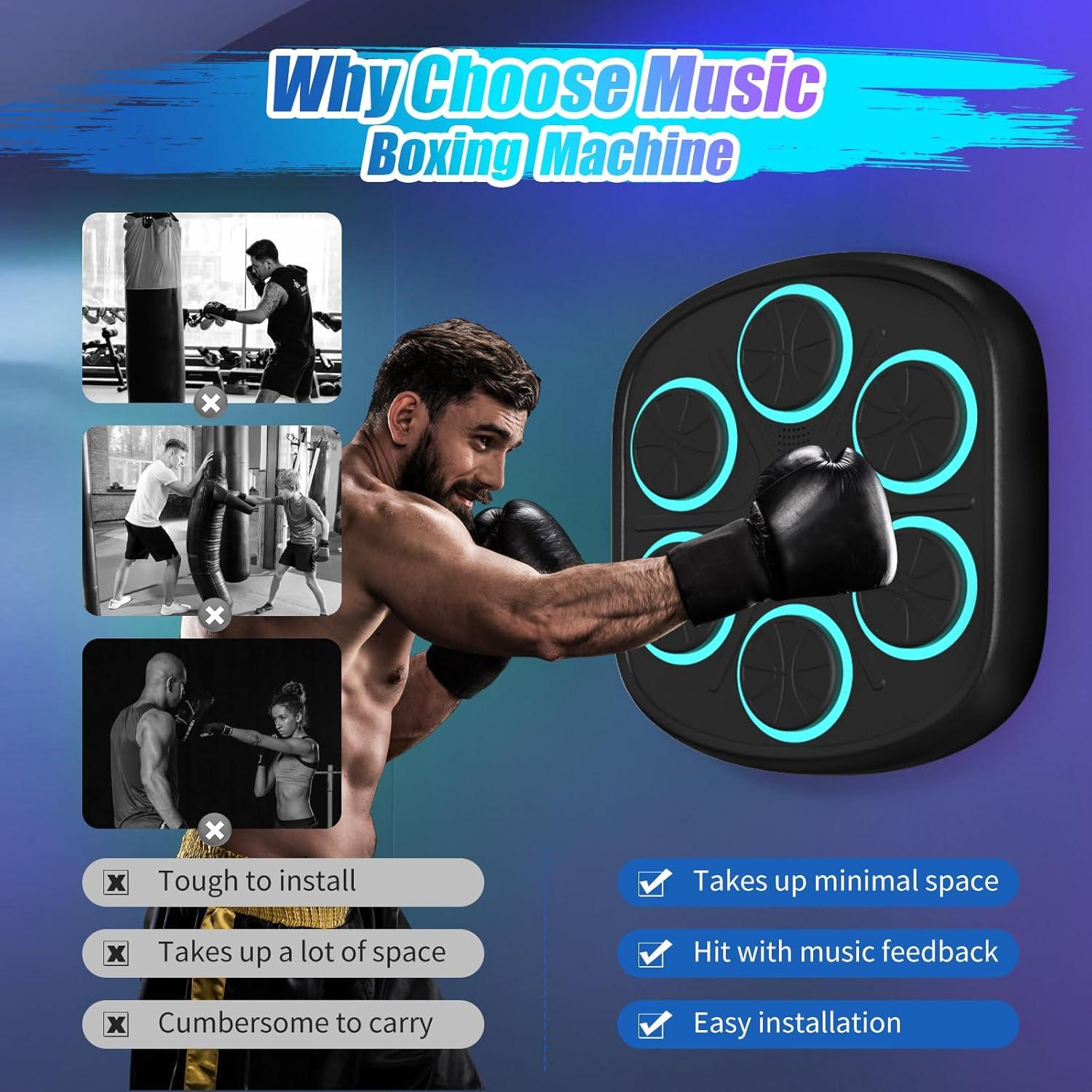 Máquina de Boxeo Musical Yucate 2025 con Guantes y 9 Modos