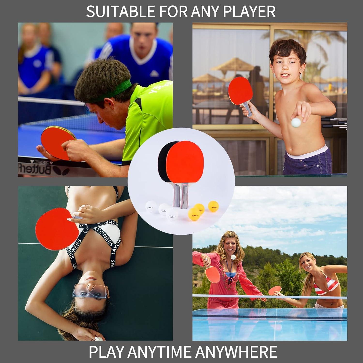 Set de Palas de Ping Pong WIn SPORTS con 6 Pelotas