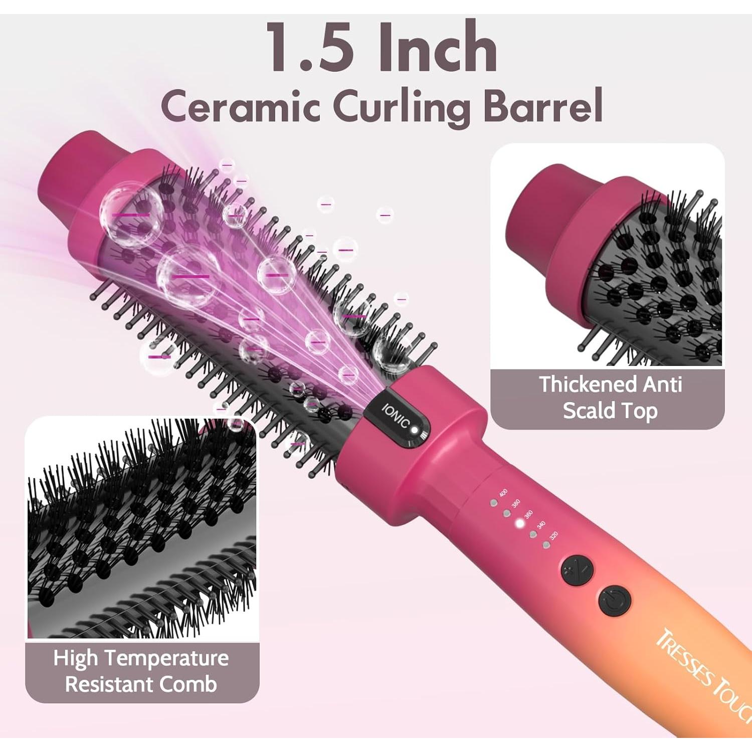Cepillo Térmico Tresses Touch 1.5" Cerámica Iónica 5 Temperaturas