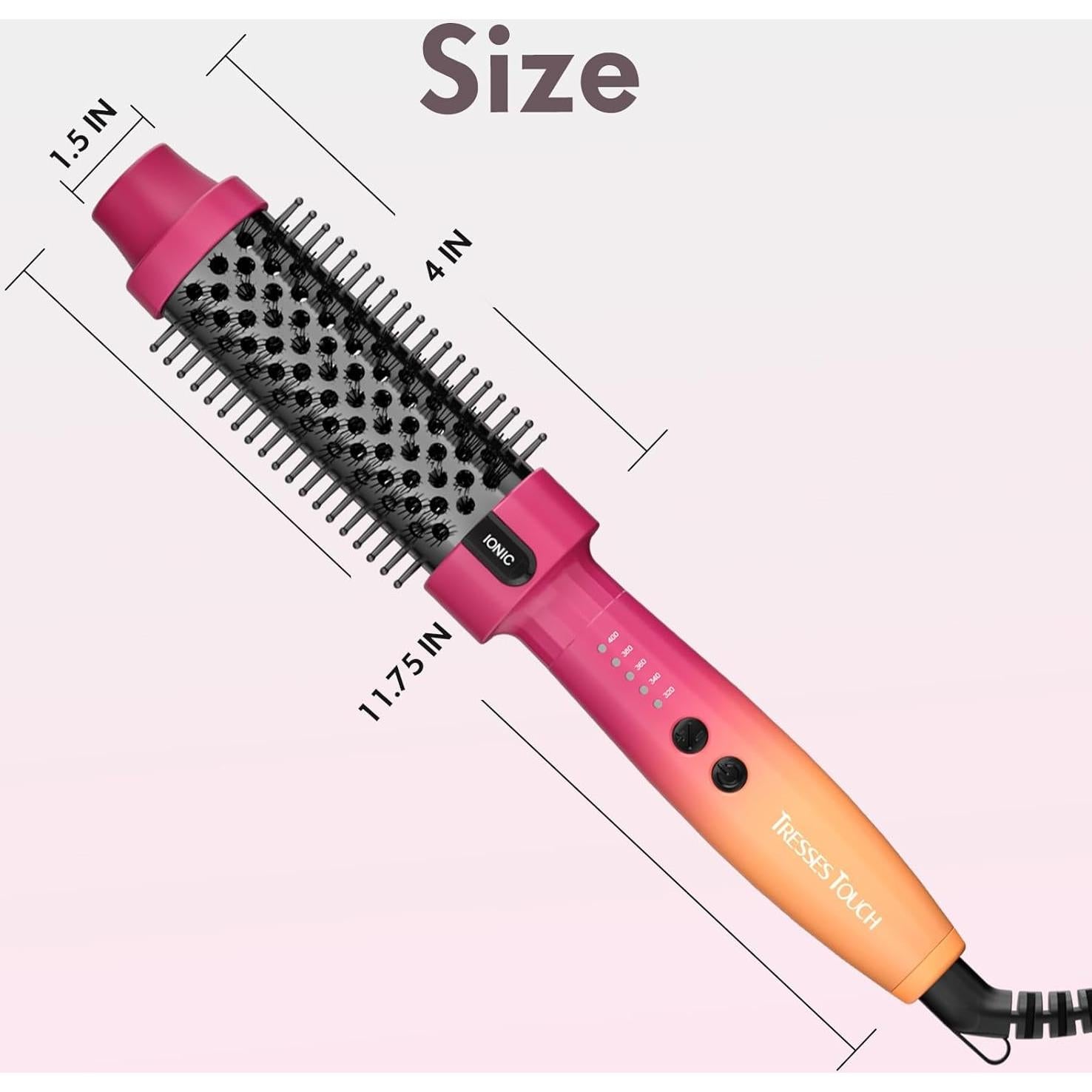 Cepillo Térmico Tresses Touch 1.5" Cerámica Iónica 5 Temperaturas