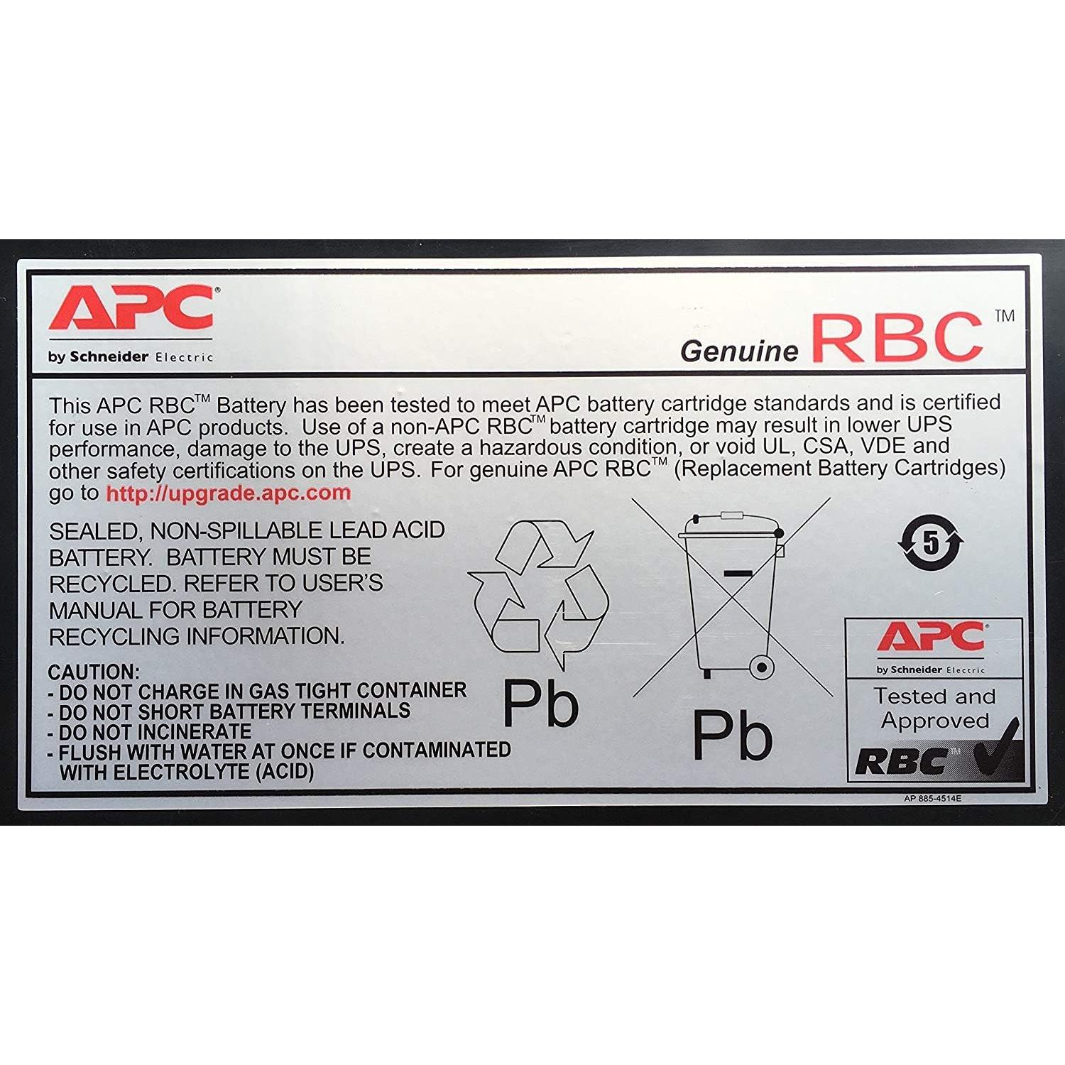 Batería de Reemplazo APC APCRBC115 para UPS Smart-UPS