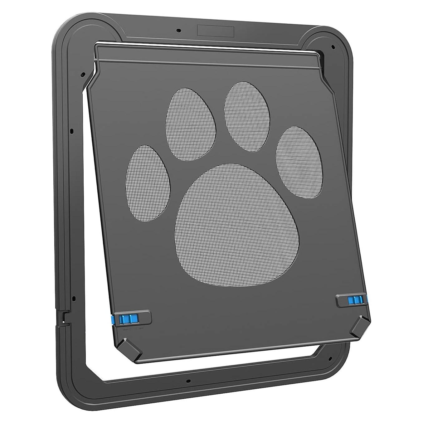 Puerta para Perros Grande PETLESO Gris 35.5x30.5 cm Fácil Instalación