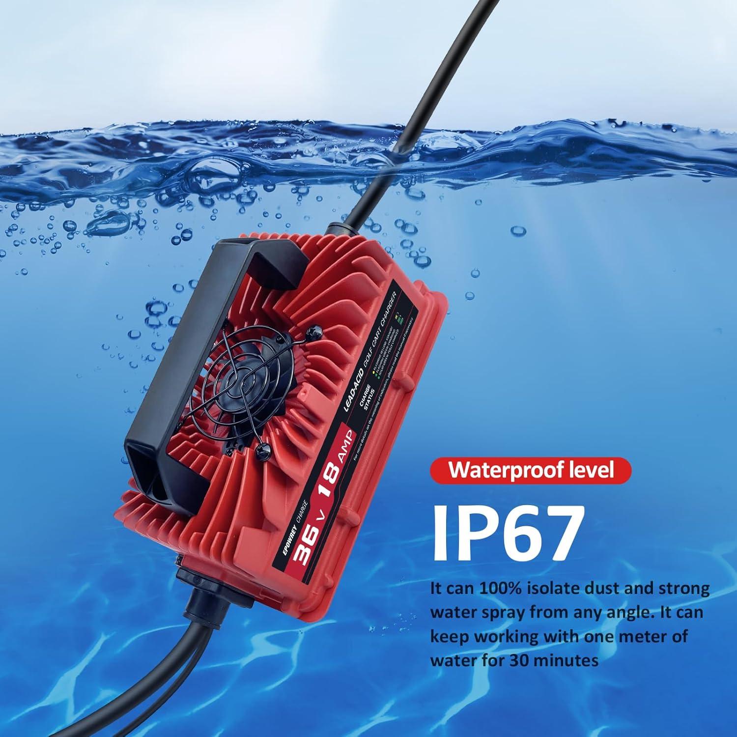 Cargador de Batería 18 Amp 36 Volt EZGO Yamaha Resistente