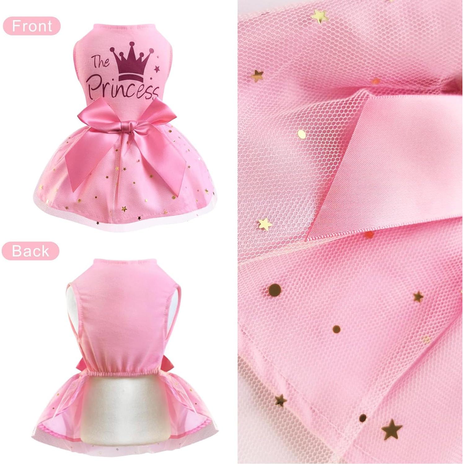 Vestido para Perro Idepet Rosa Princesa X-Grande Tul