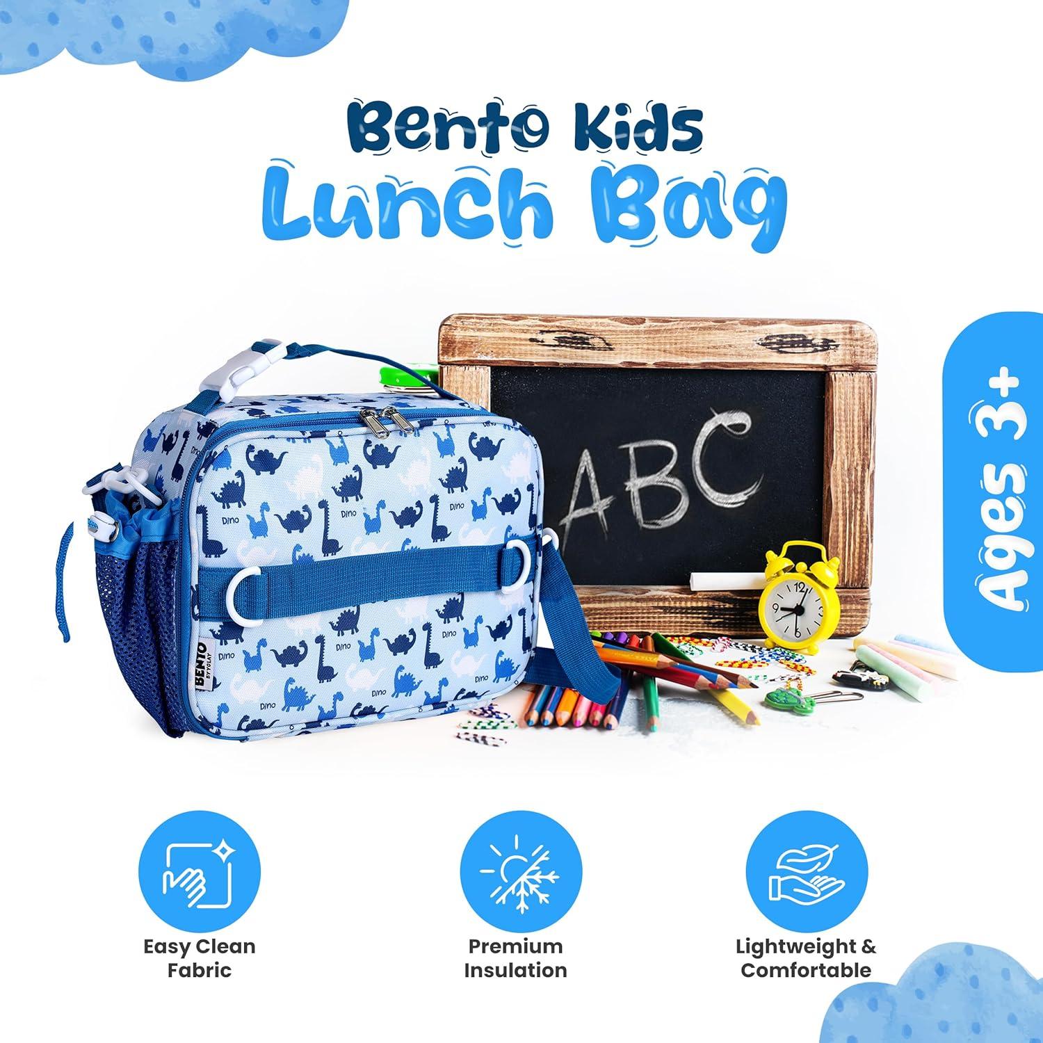 Bolsa de Almuerzo para Niños YOLAY Dino, Aislante y Espaciosa