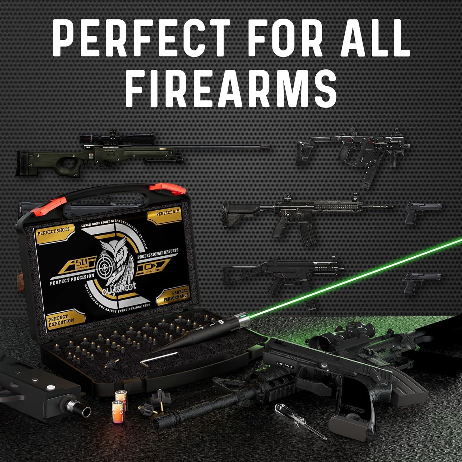 Kit de láser de alineación OWLSHOOT con 50 adaptadores