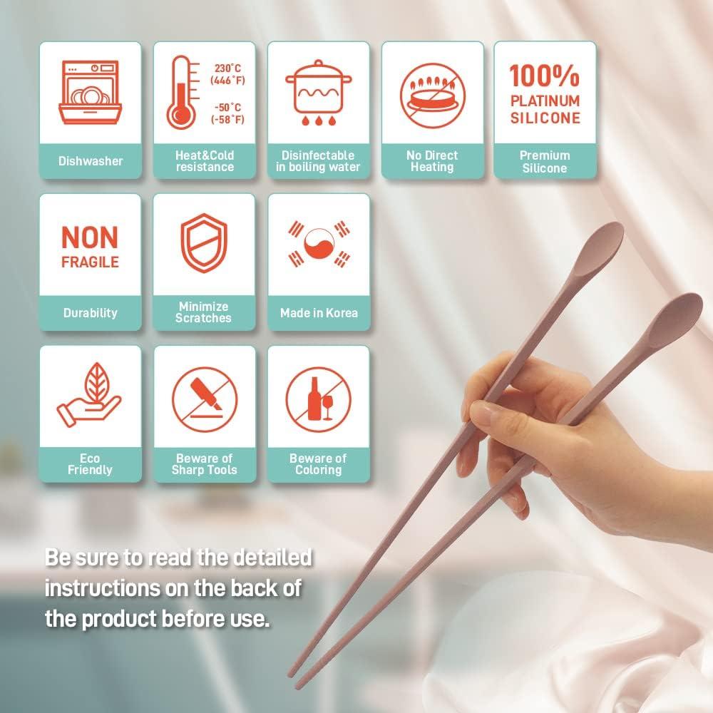 Palillos de Silicona Reutilizables Koryo Alphaline 30.5 cm Juego de 3