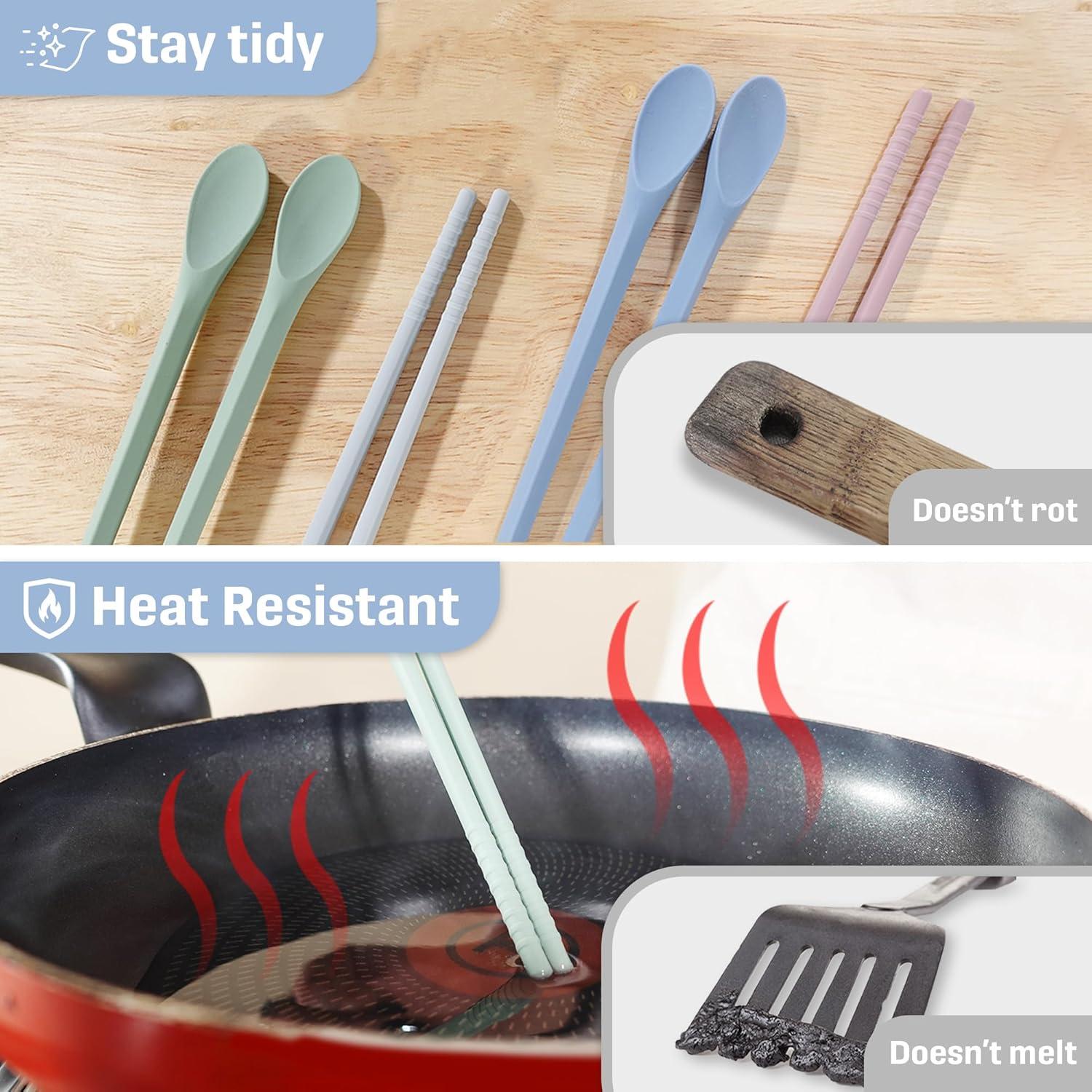 Palillos de Silicona Reutilizables Koryo Alphaline 30.5 cm Juego de 3