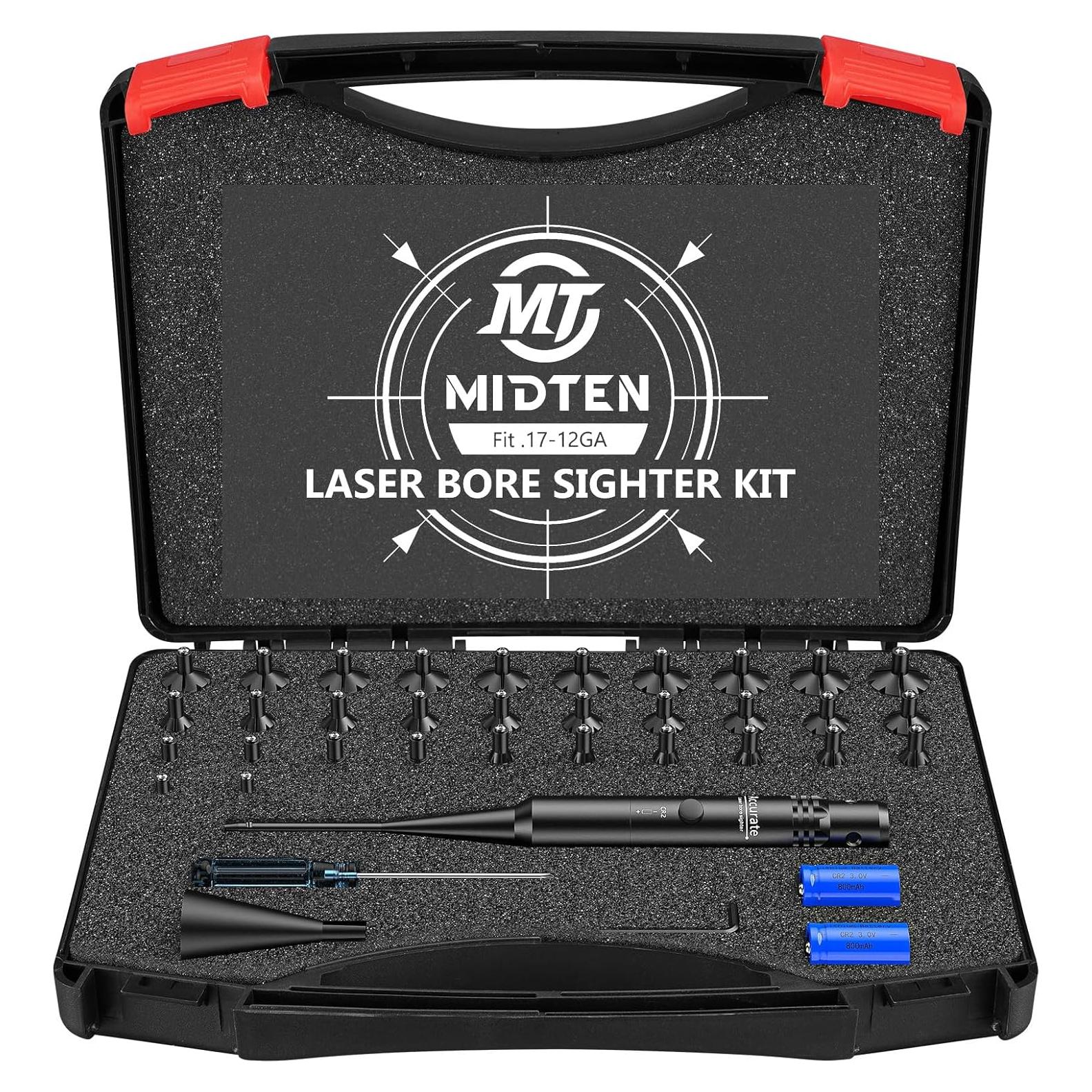 Kit de Visor Láser MidTen Rojo/Verde con 32 Adaptadores