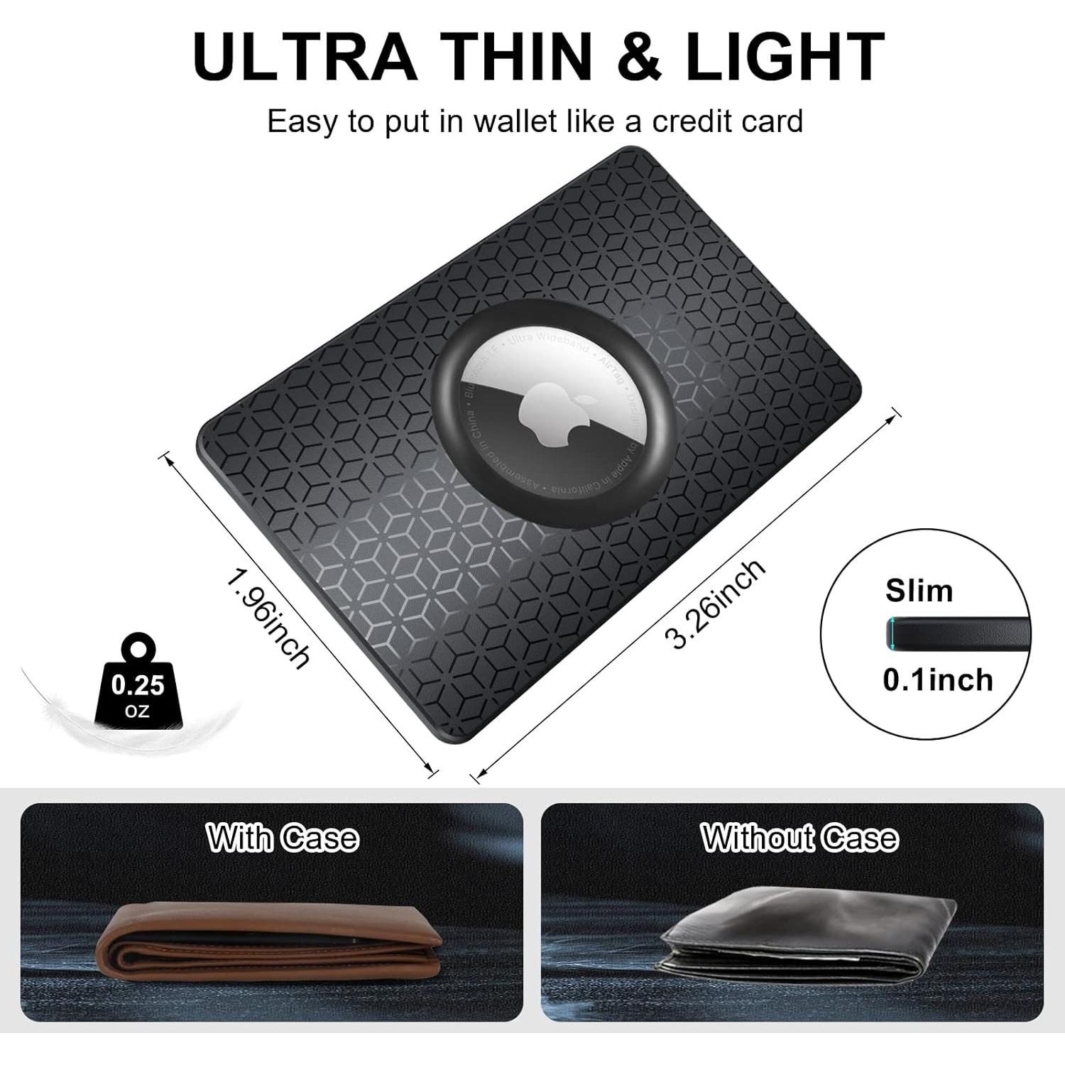 Soporte de Billetera Airtag Perfipro 2 Pack Ultra Delgado