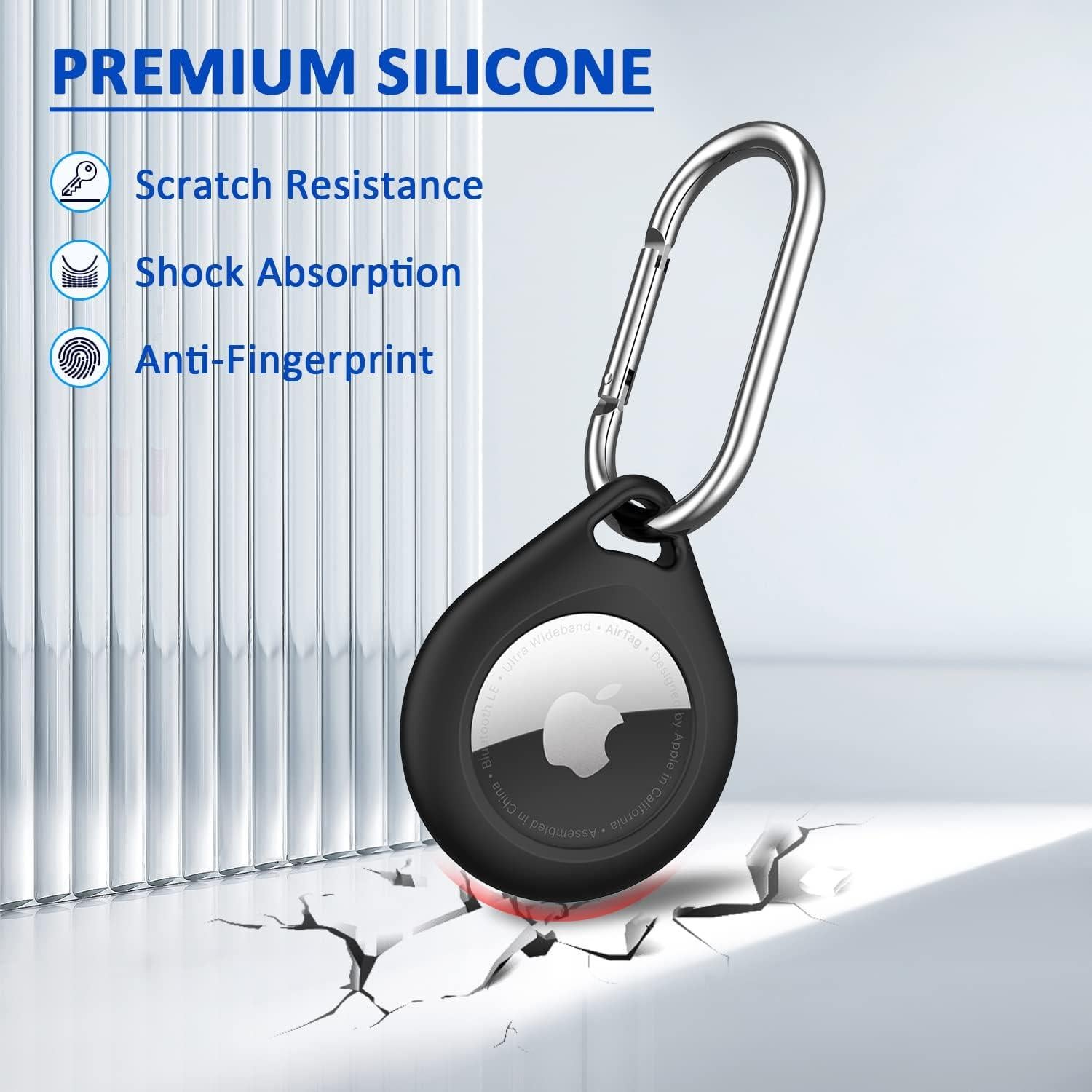 Soporte R-fun para Airtag - Paquete de 4 Fundas Silicona