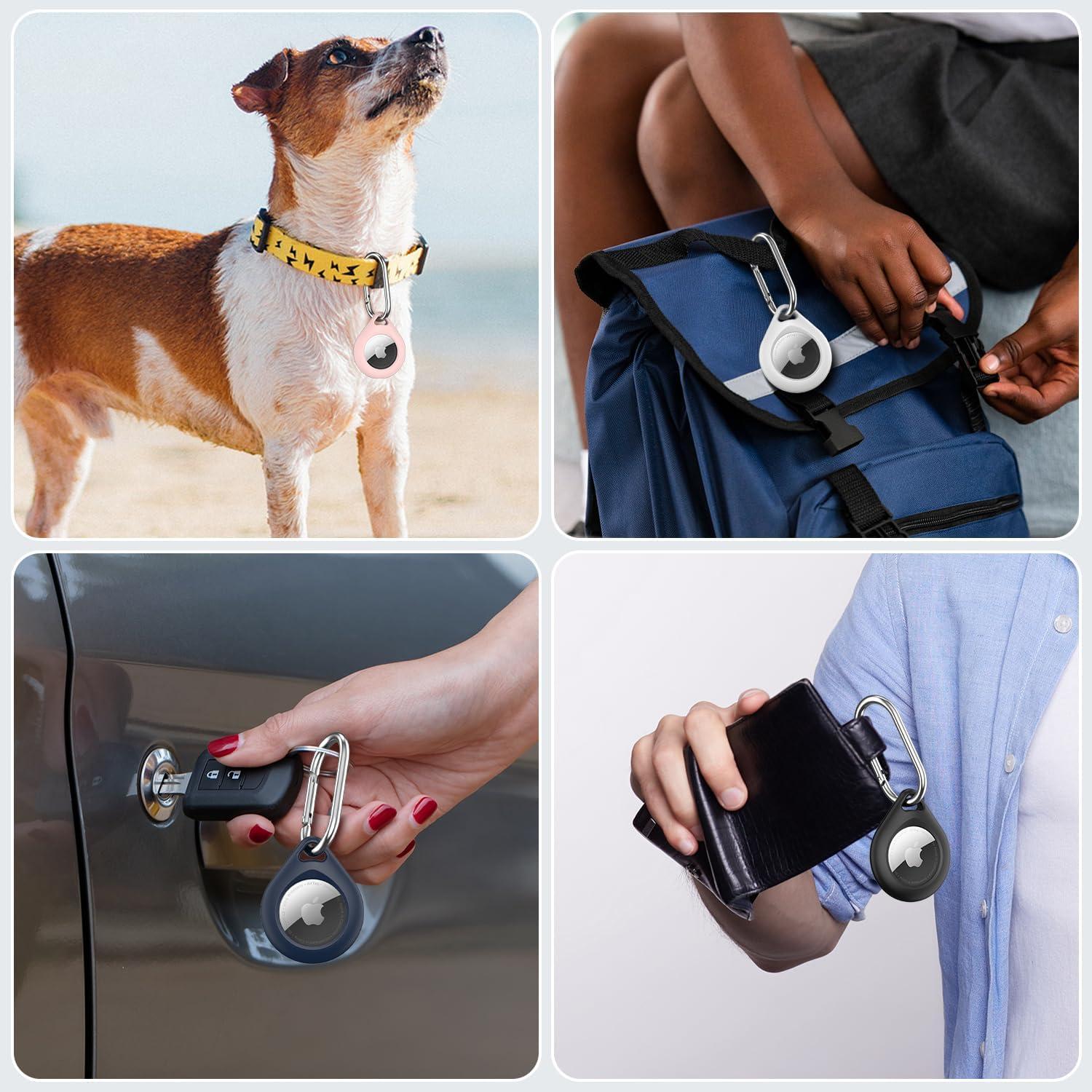 Soporte R-fun para Airtag - Paquete de 4 Fundas Silicona