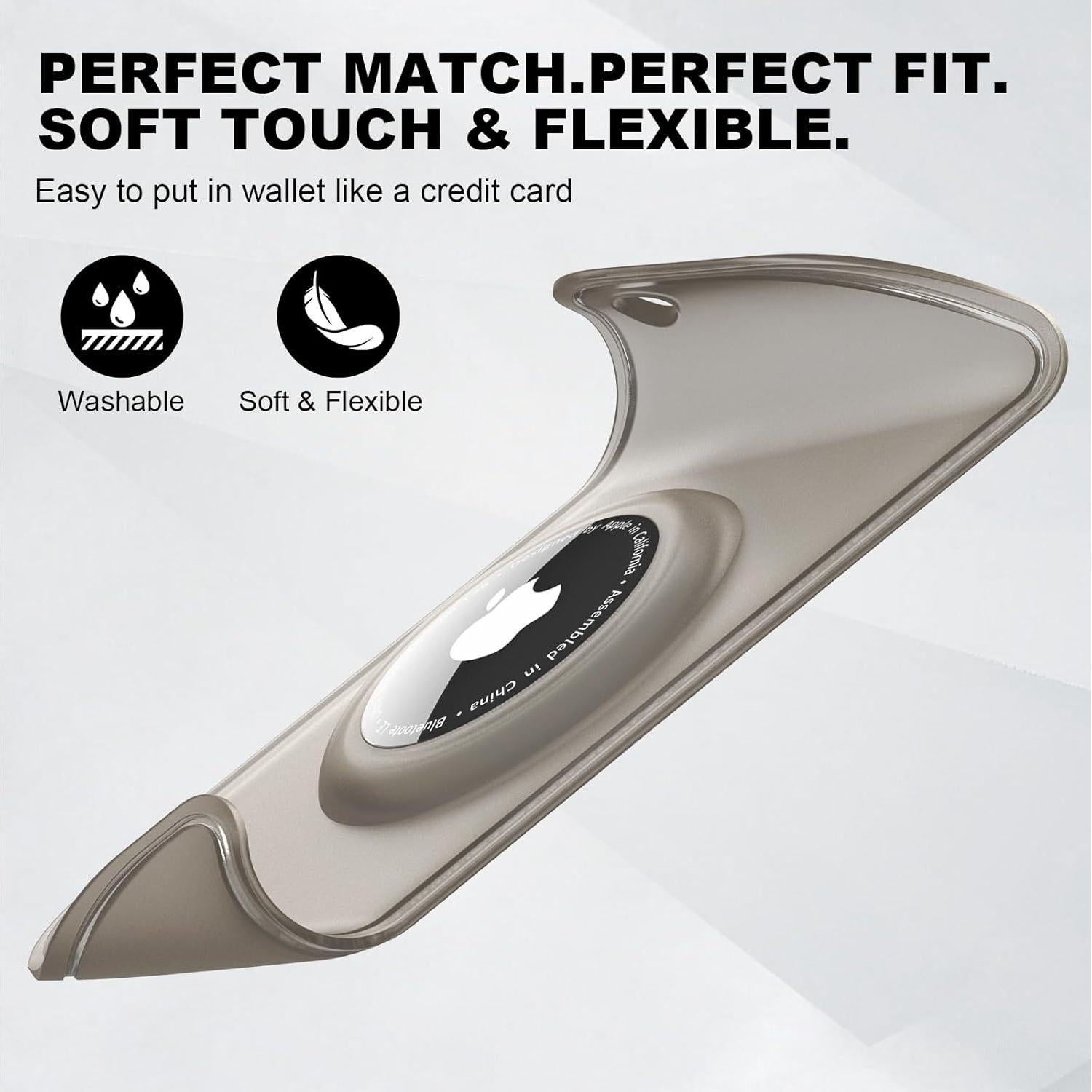 Soporte de Billetera Airtag Natyos Ultra Delgado Negro