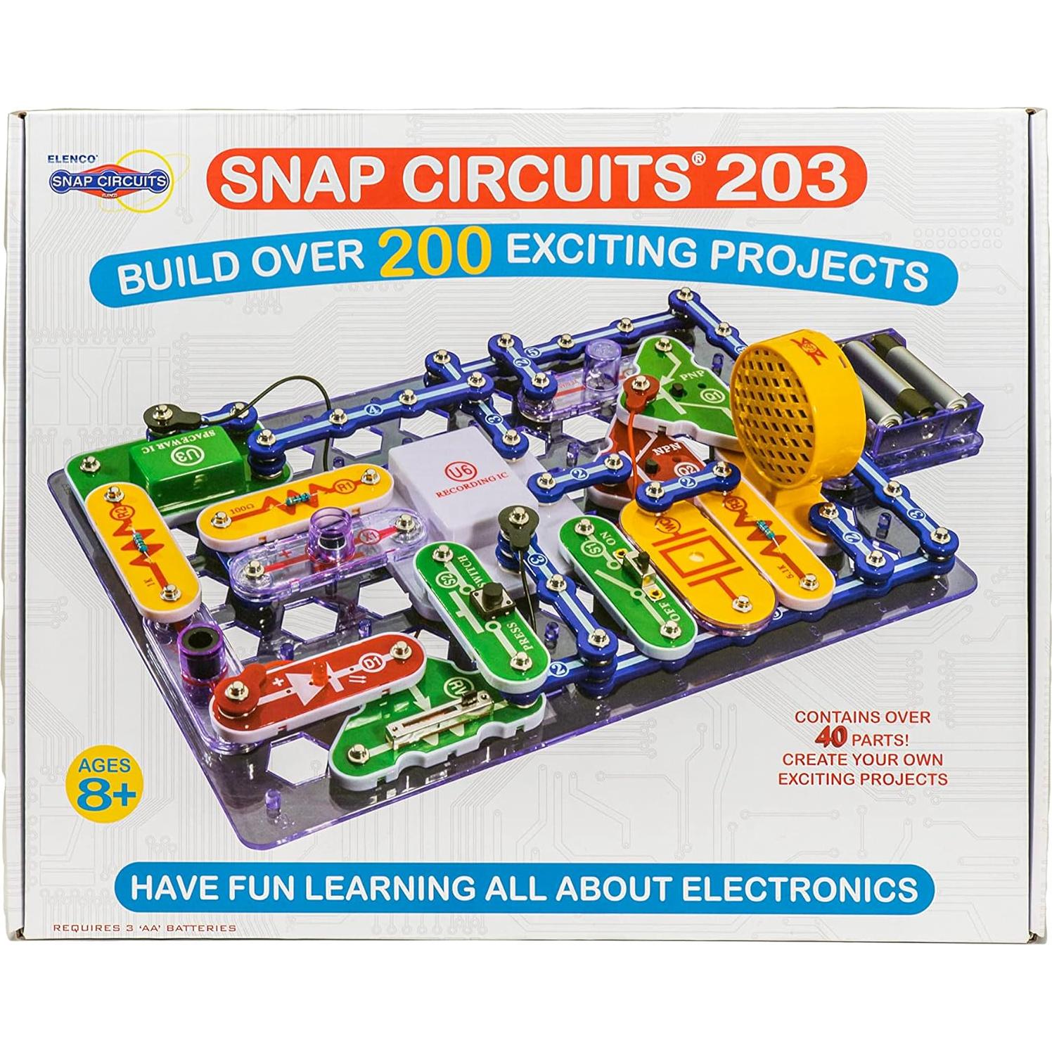 Kit de Exploración Electrónica Snap Circuits 203 - 200 Proyectos STEM